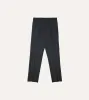 Charcoal Tropical Wool Flat Front Trouser sold by Drake's London