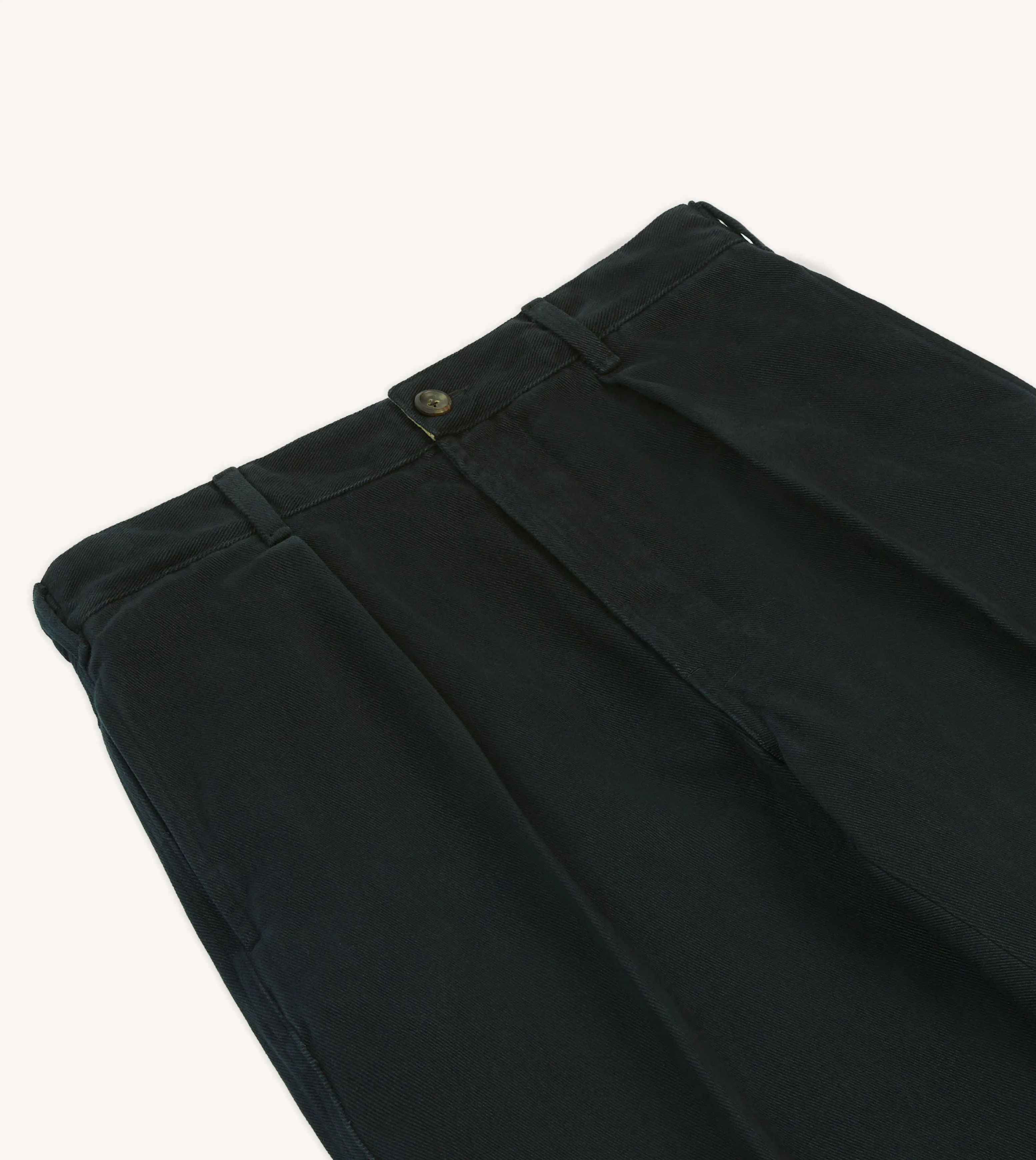 Drake's by A. Levine Black Cotton Games Trousers sold by Drake's London product image thumbnail 4