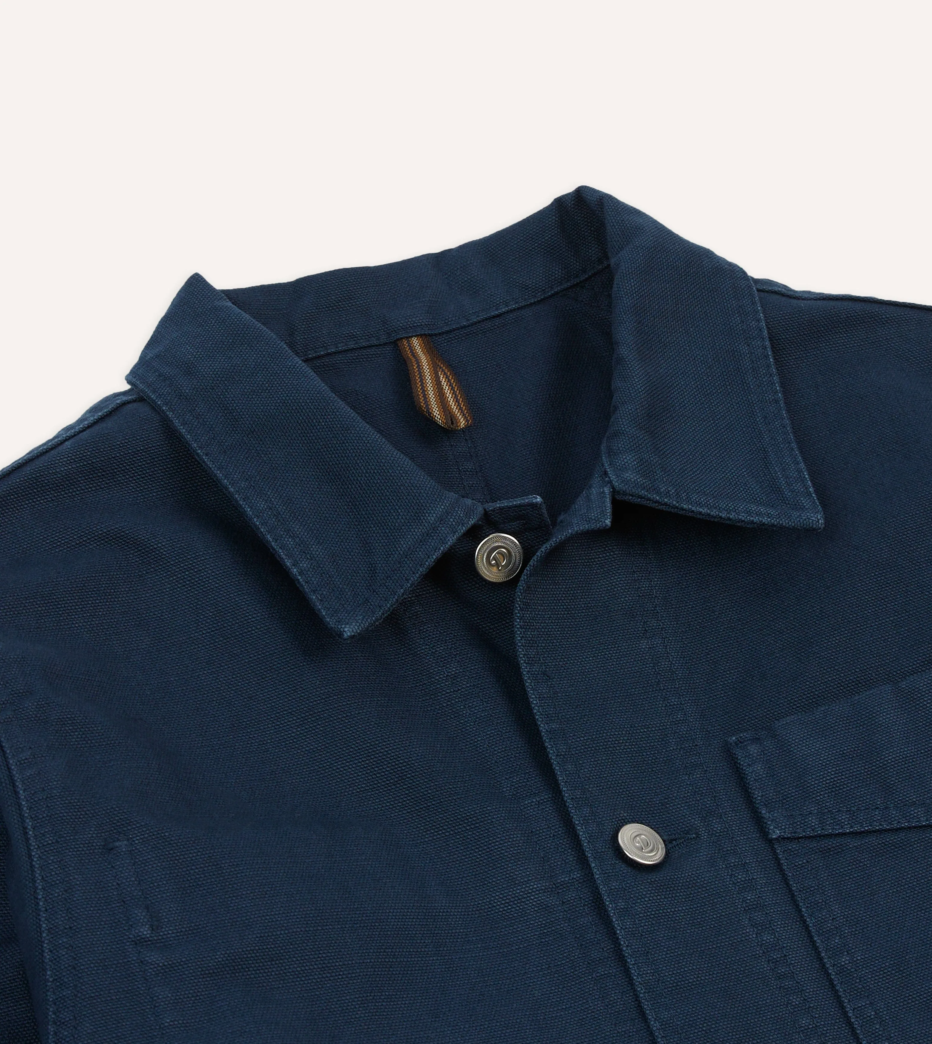 Navy Cotton Canvas Work Jacket sold by Drake's London product image thumbnail 3