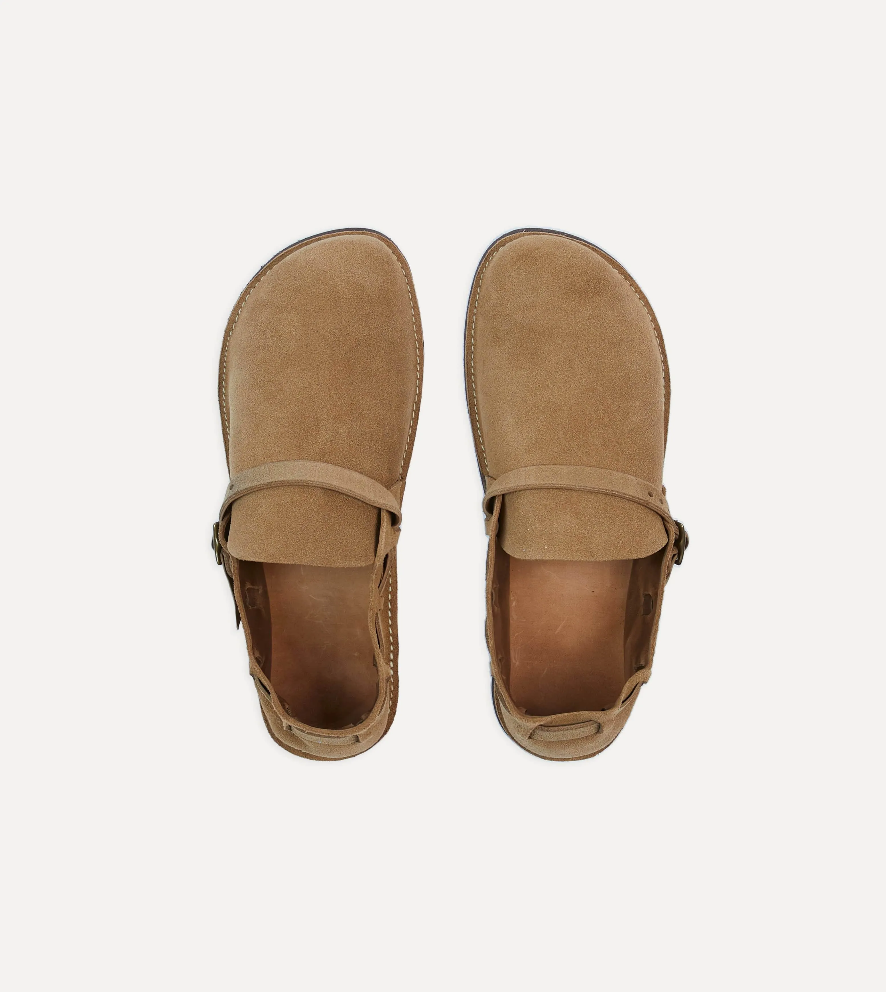 Aurora for Drake's Middle English Light Brown Roughout Leather Shoe sold by Drake's London product image thumbnail 4