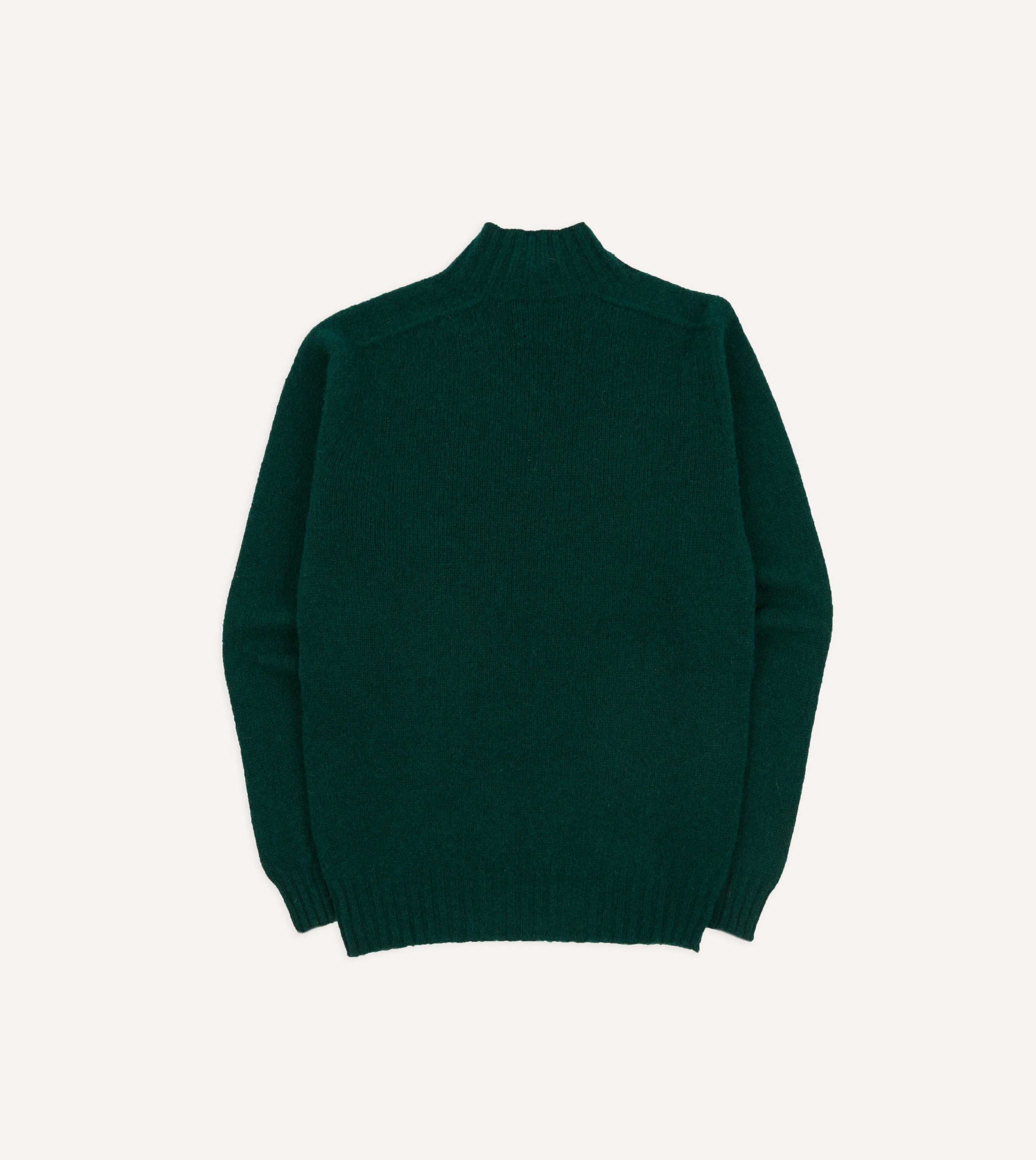 Green Brushed Shetland Mock Neck Jumper sold by Drake's London product image thumbnail 5