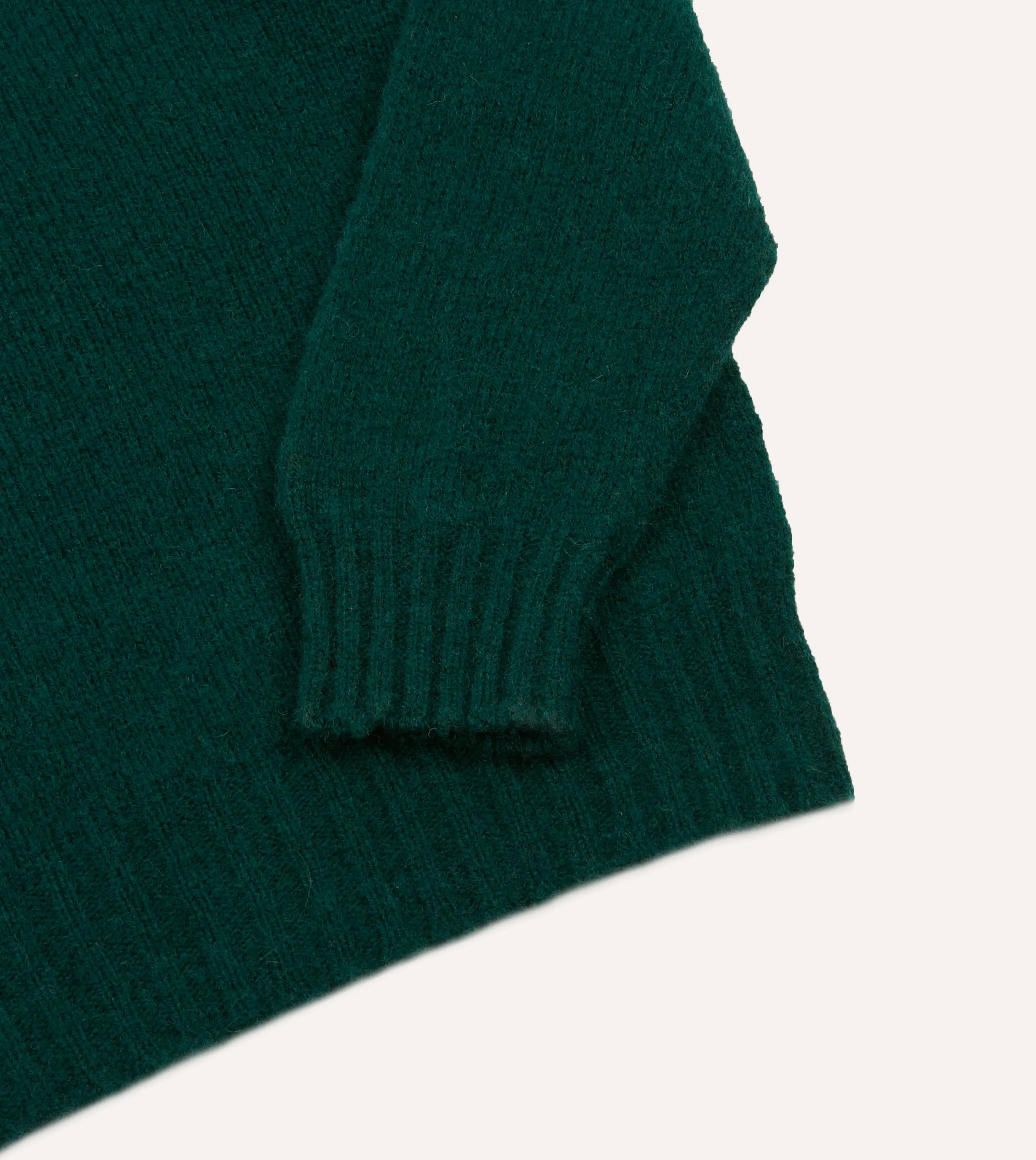 Green Brushed Shetland Mock Neck Jumper sold by Drake's London product image thumbnail 4