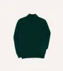 Green Brushed Shetland Mock Neck Jumper sold by Drake's London