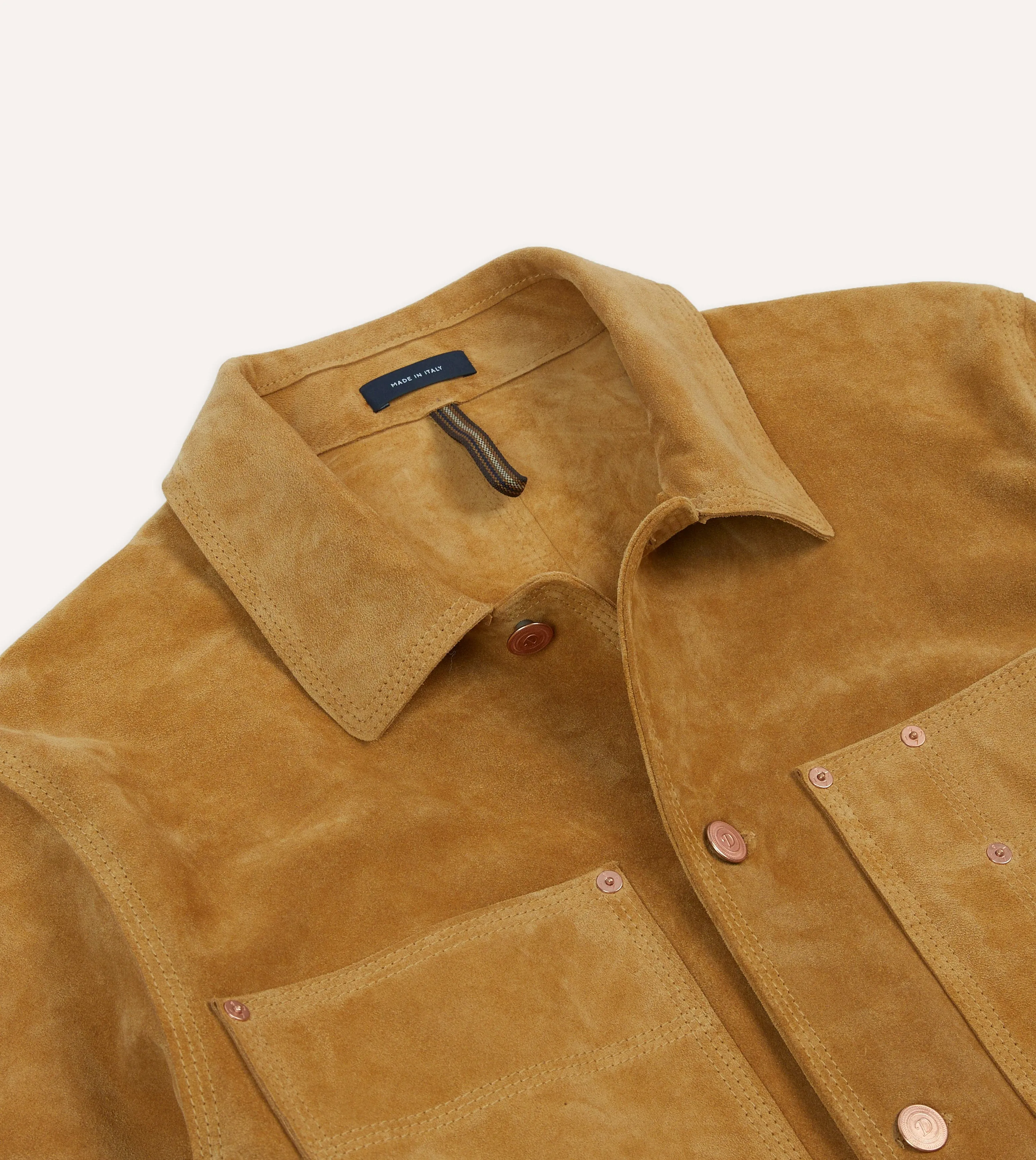 Sand Suede Welder Jacket sold by Drake's London product image thumbnail 3