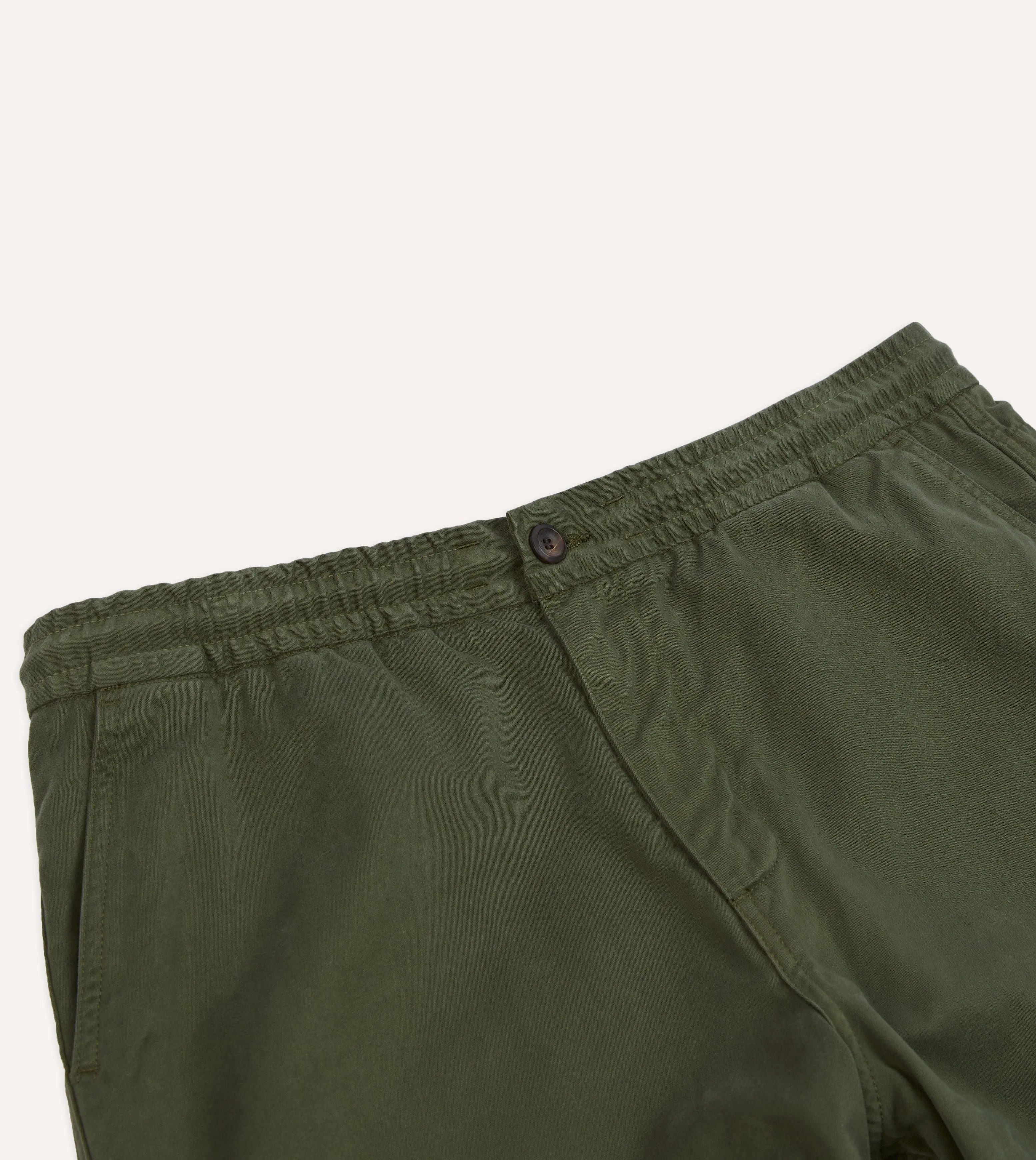 Olive Cotton Drawstring Trousers sold by Drake's London product image thumbnail 4