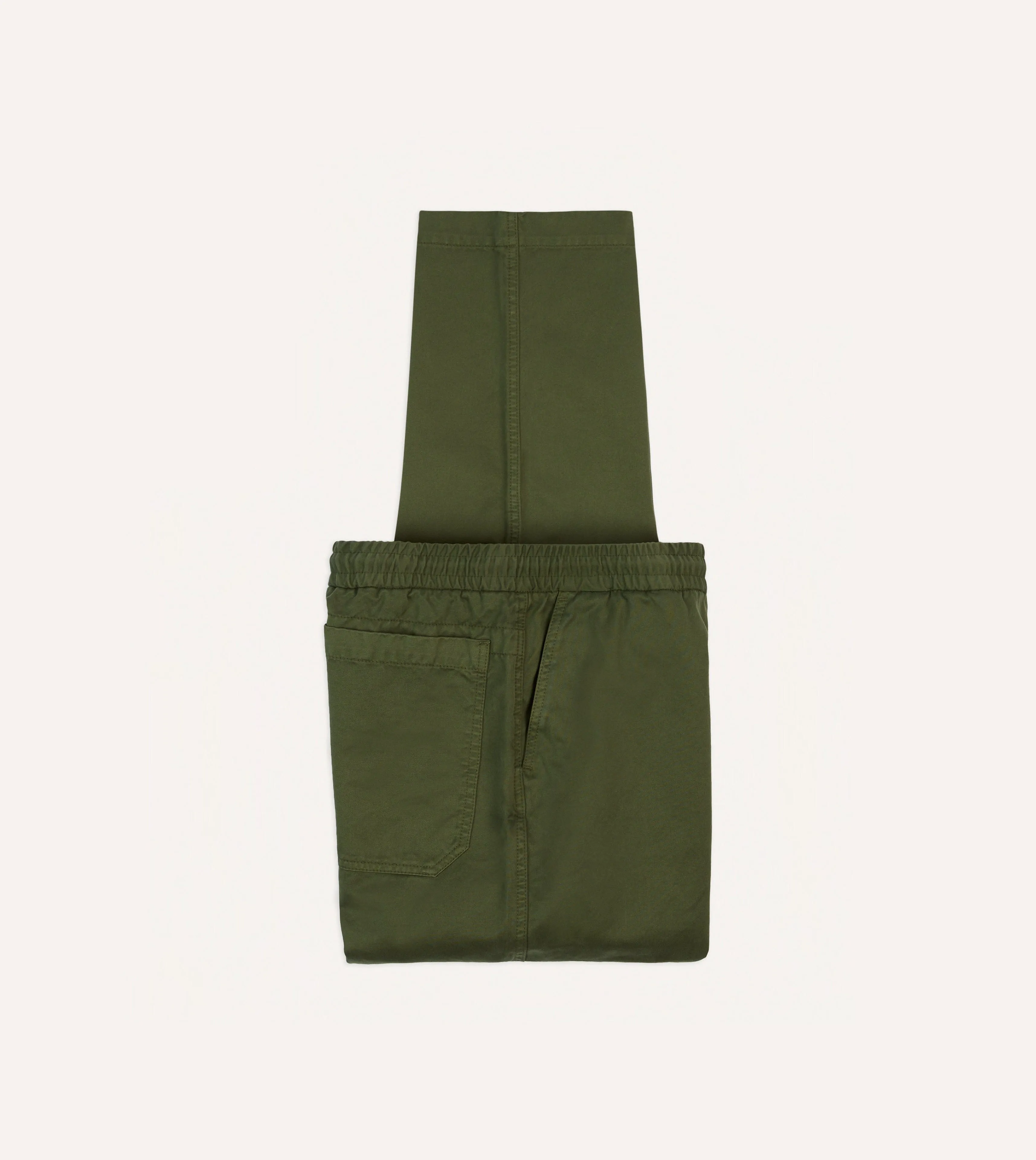 Olive Cotton Drawstring Trousers sold by Drake's London
