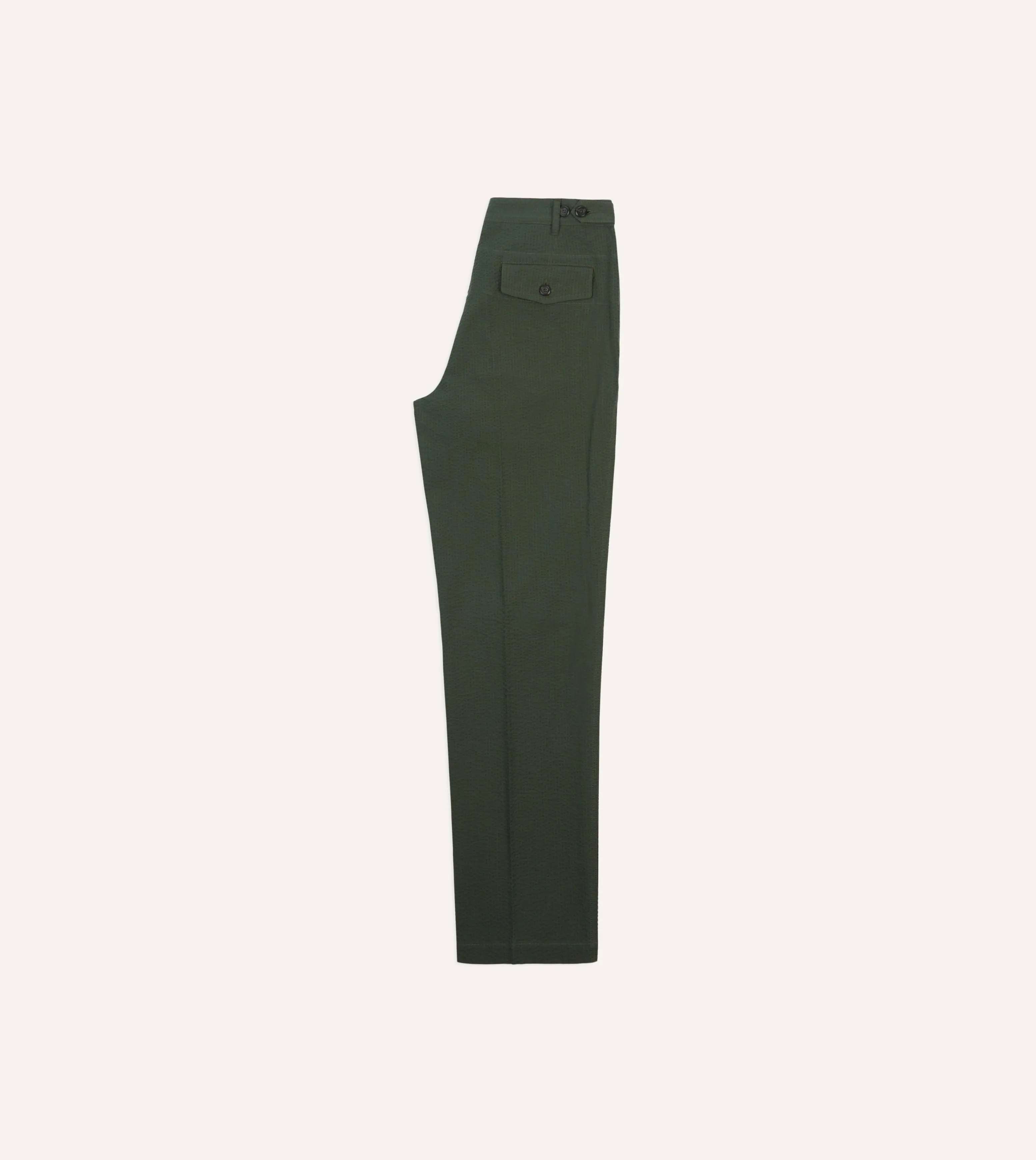 Olive Seersucker Games Trousers sold by Drake's London product image thumbnail 5