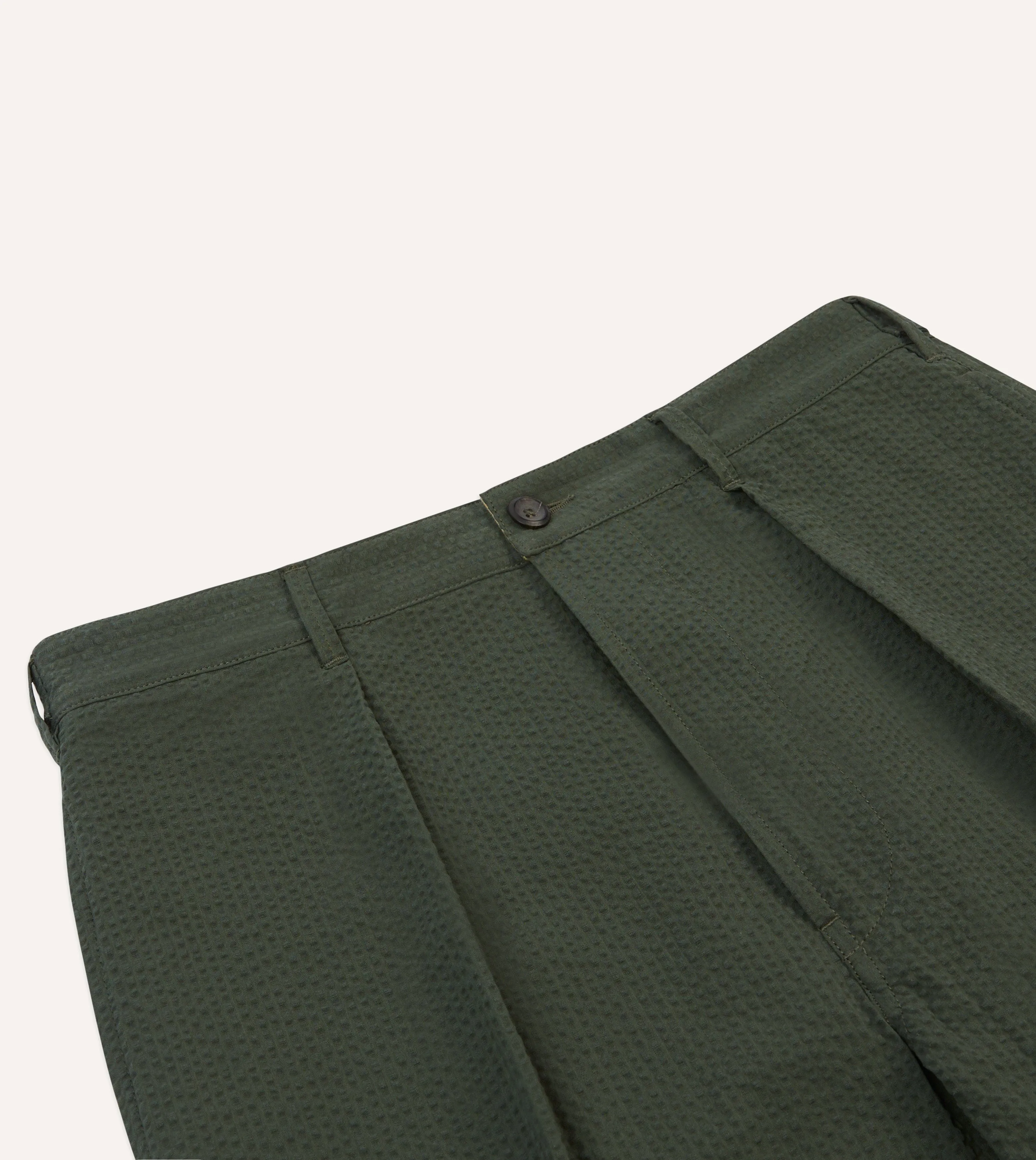 Olive Seersucker Games Trousers sold by Drake's London product image thumbnail 3