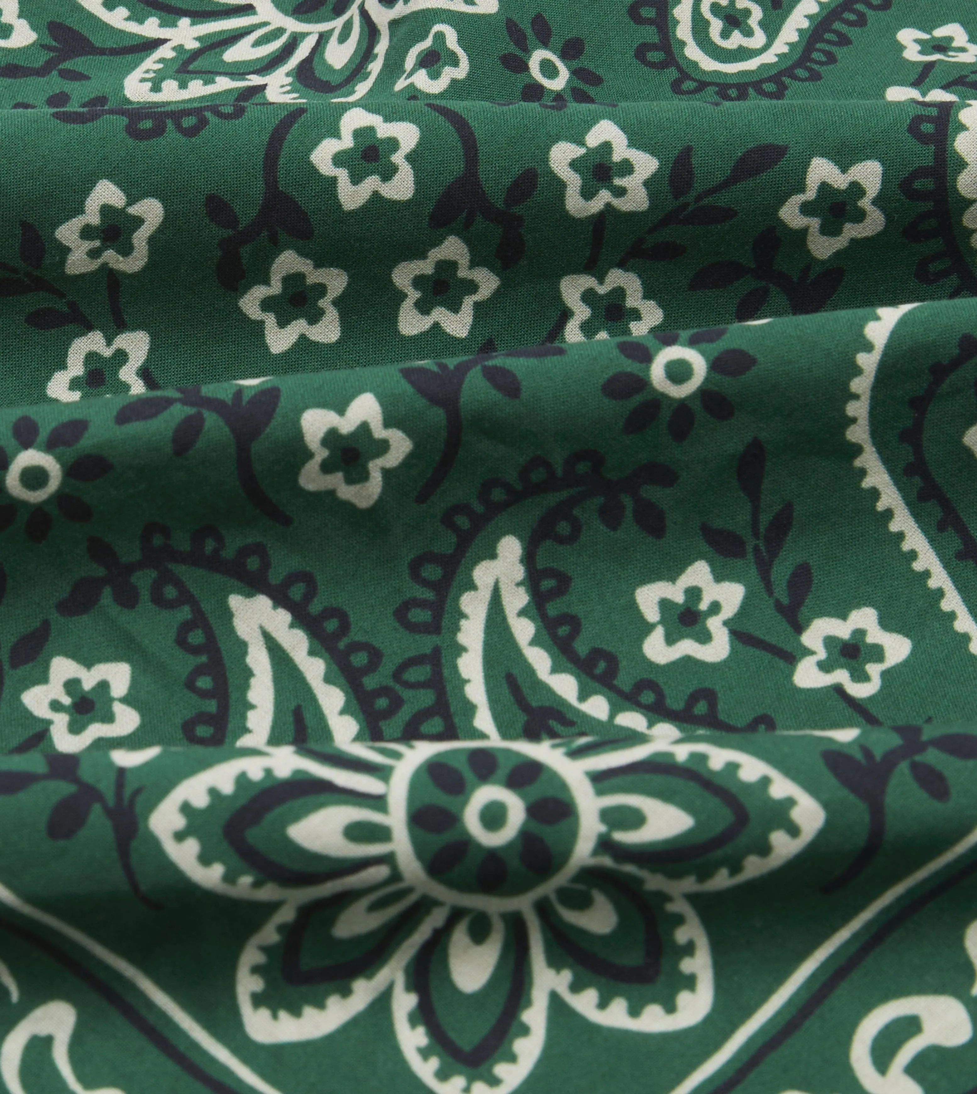 Green Paisley Print Cotton Bandana sold by Drake's London product image thumbnail 2