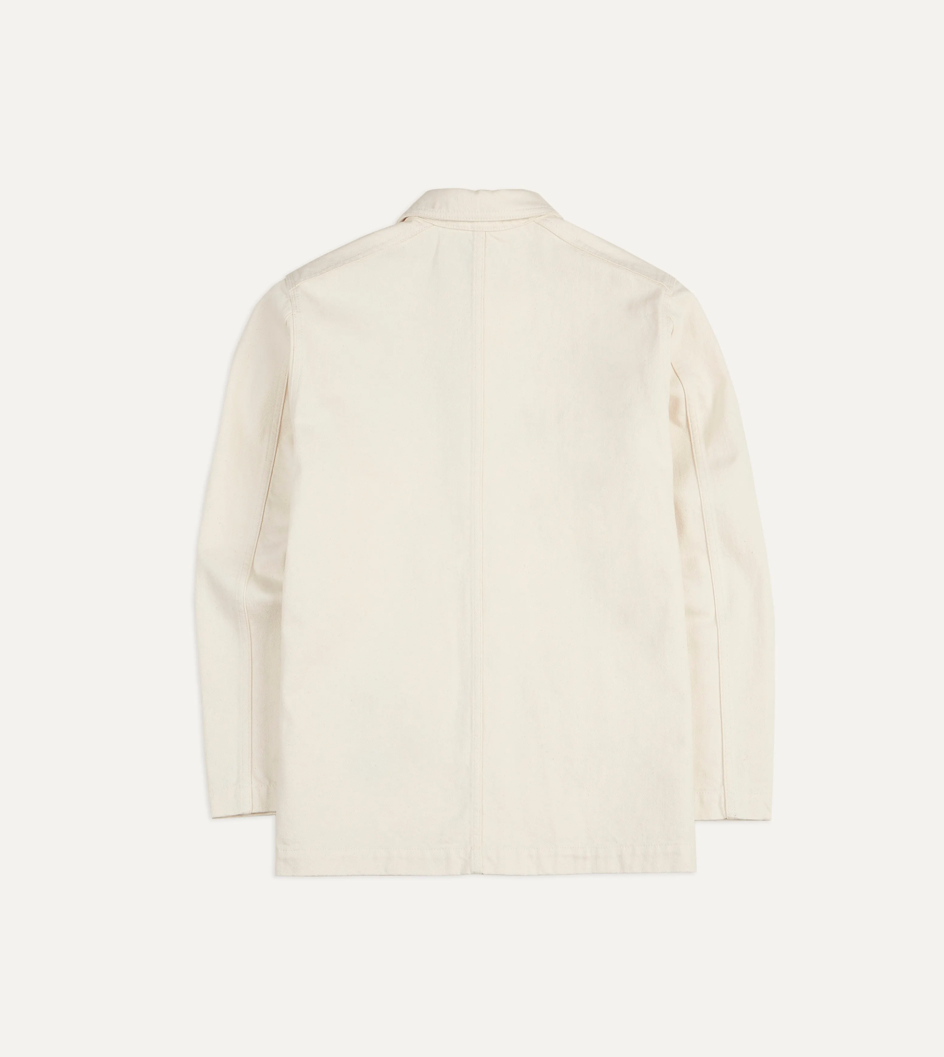 Ecru Selvedge Denim Five-Pocket Chore Jacket sold by Drake's London product image thumbnail 3