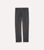 Grey Chalkstripe Wool Flannel Flat Front Trouser sold by Drake's London