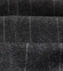 Grey Chalkstripe Wool Flannel Flat Front Trouser sold by Drake's London