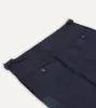 Navy Wool Flannel Single Pleat Trouser sold by Drake's London