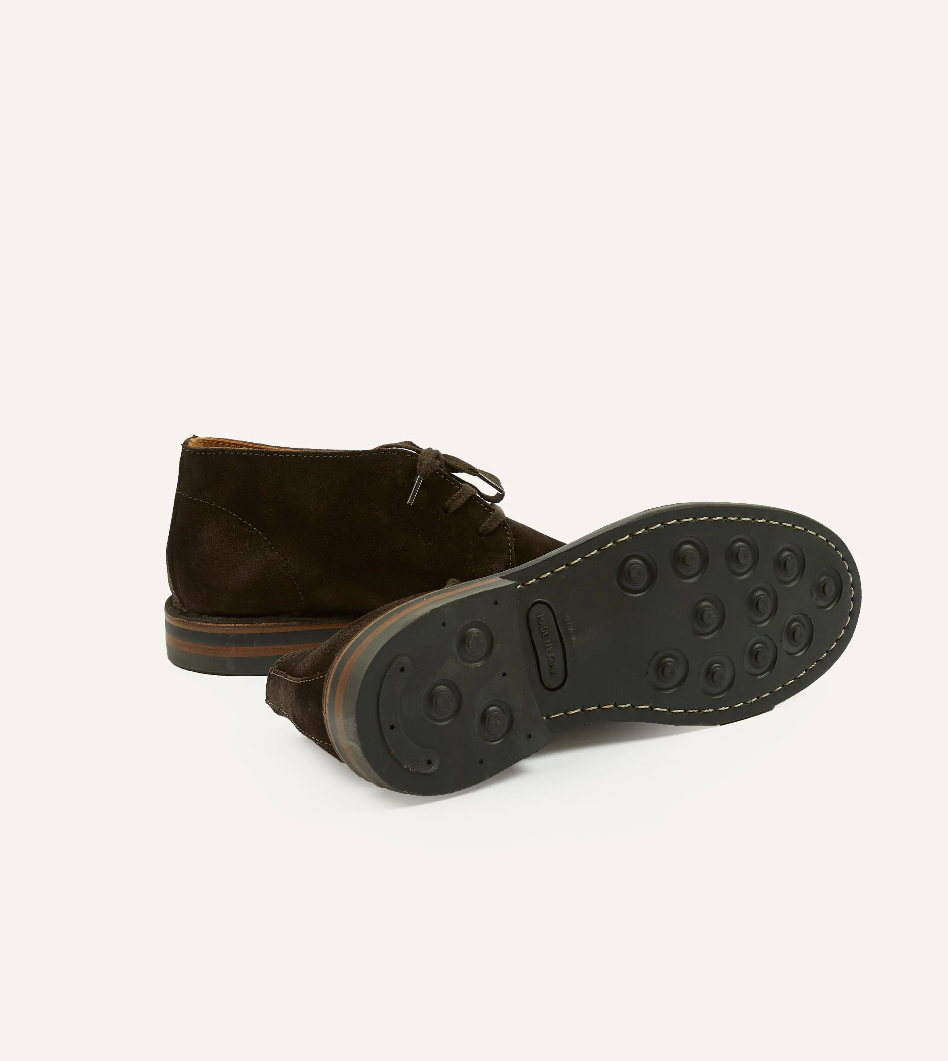Crosby Moc-Toe Chukka Boot Dark Brown Roughout Suede with Rubber Sole sold by Drake's London product image thumbnail 2