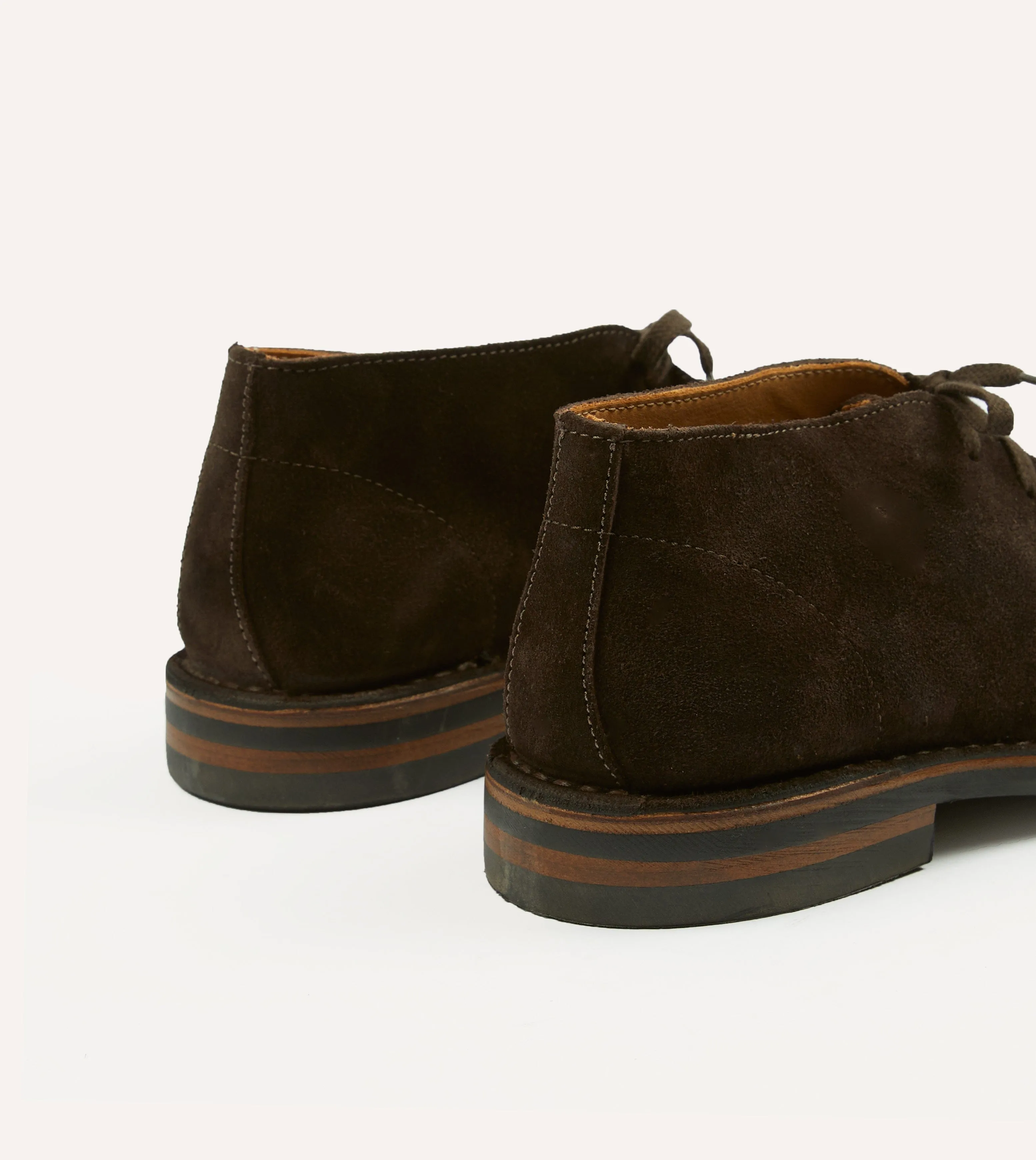 Crosby Moc-Toe Chukka Boot Dark Brown Roughout Suede with Rubber Sole sold by Drake's London product image thumbnail 5