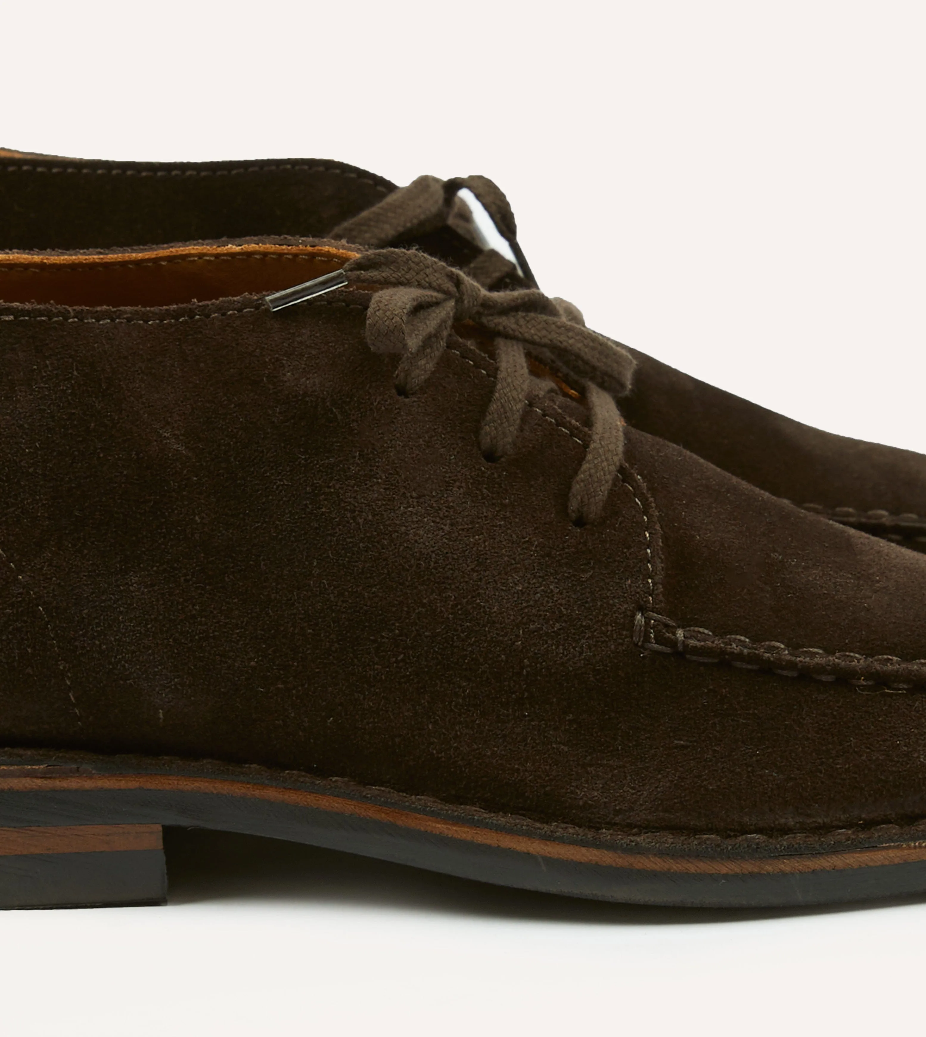 Crosby Moc-Toe Chukka Boot Dark Brown Roughout Suede with Rubber Sole sold by Drake's London product image thumbnail 3