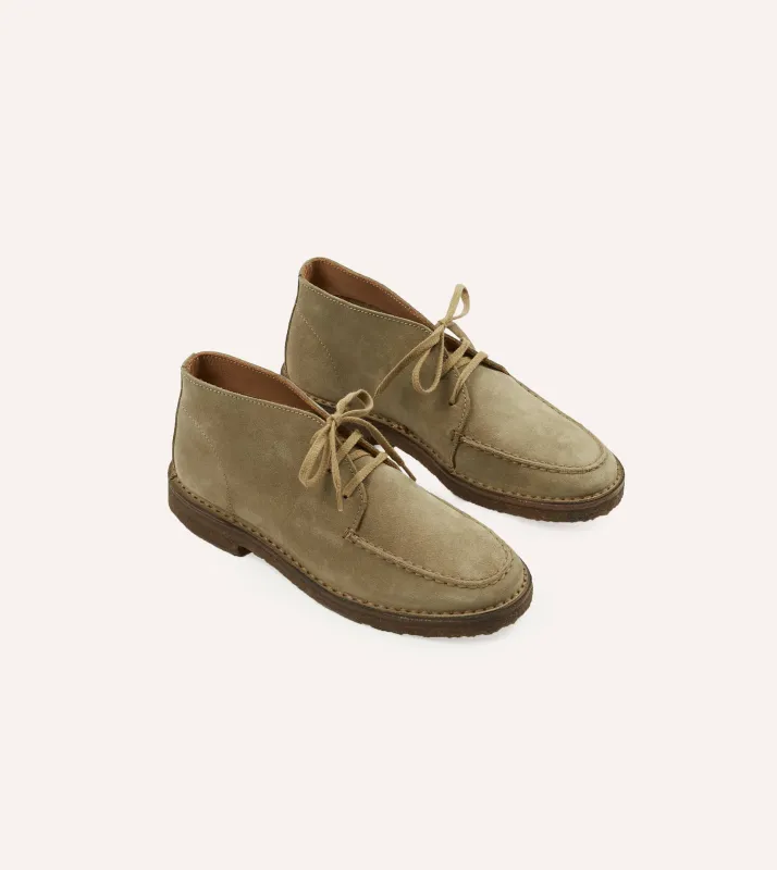 Crosby Moc-Toe Chukka Boot Sand Suede sold by Drake's London
