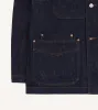 Indigo Rinse Denim Five-Pocket Chore Jacket sold by Drake's London