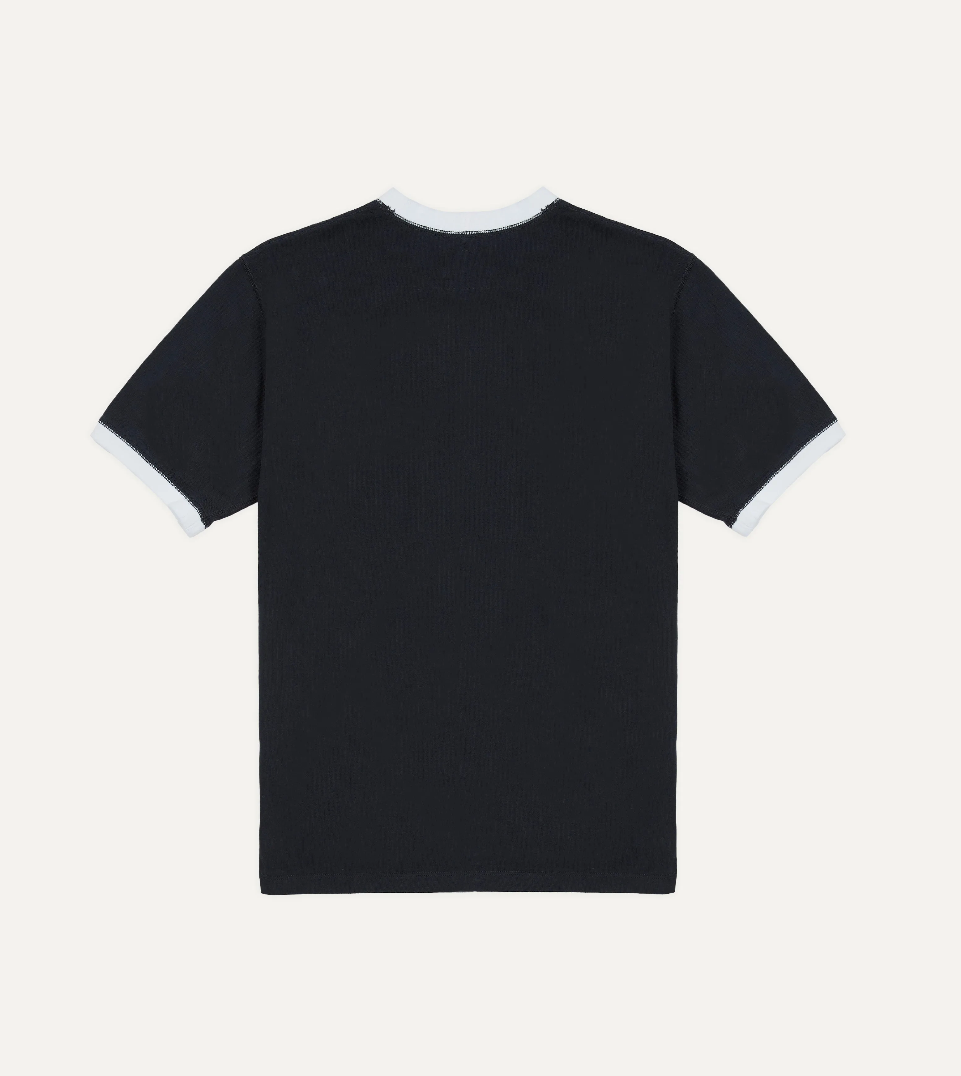 Drake's & Mr Camel Navy Ringer T-Shirt sold by Drake's London product image thumbnail 4