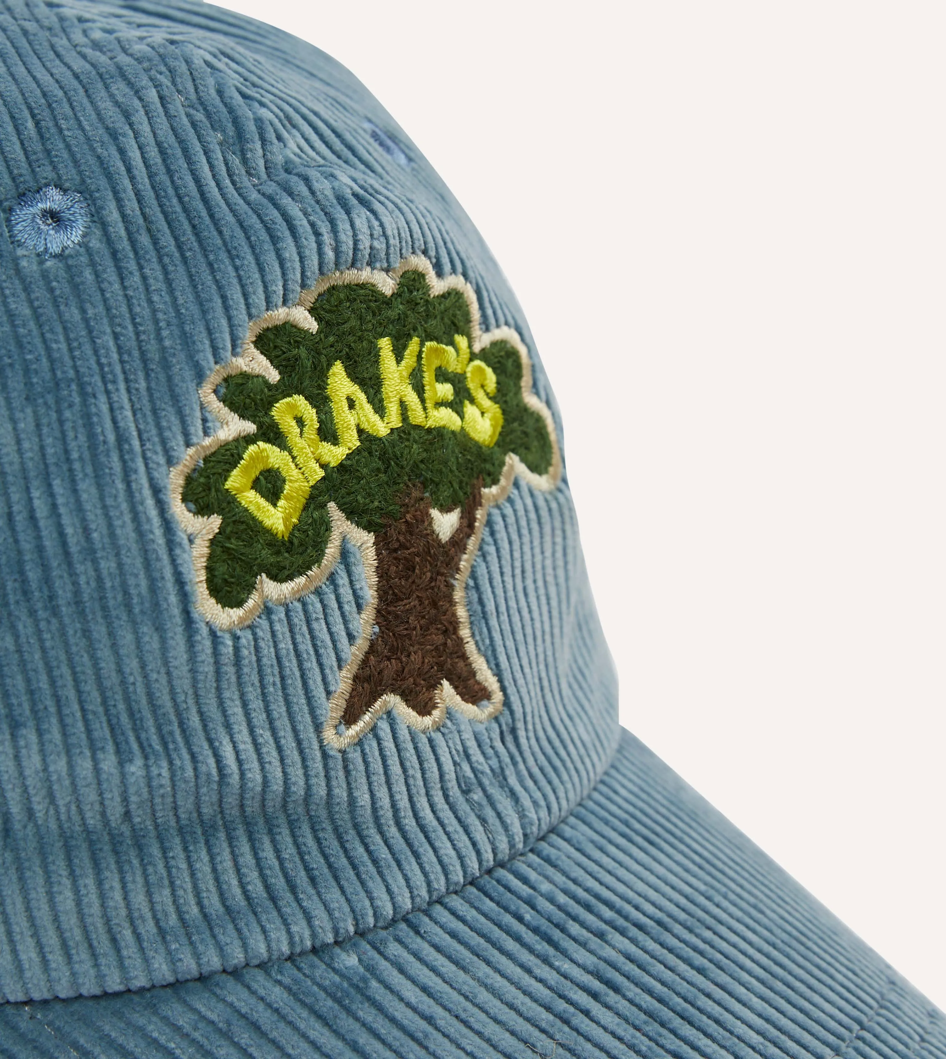 Blue Tree Emblem Cotton Corduroy Baseball Cap sold by Drake's London product image thumbnail 3