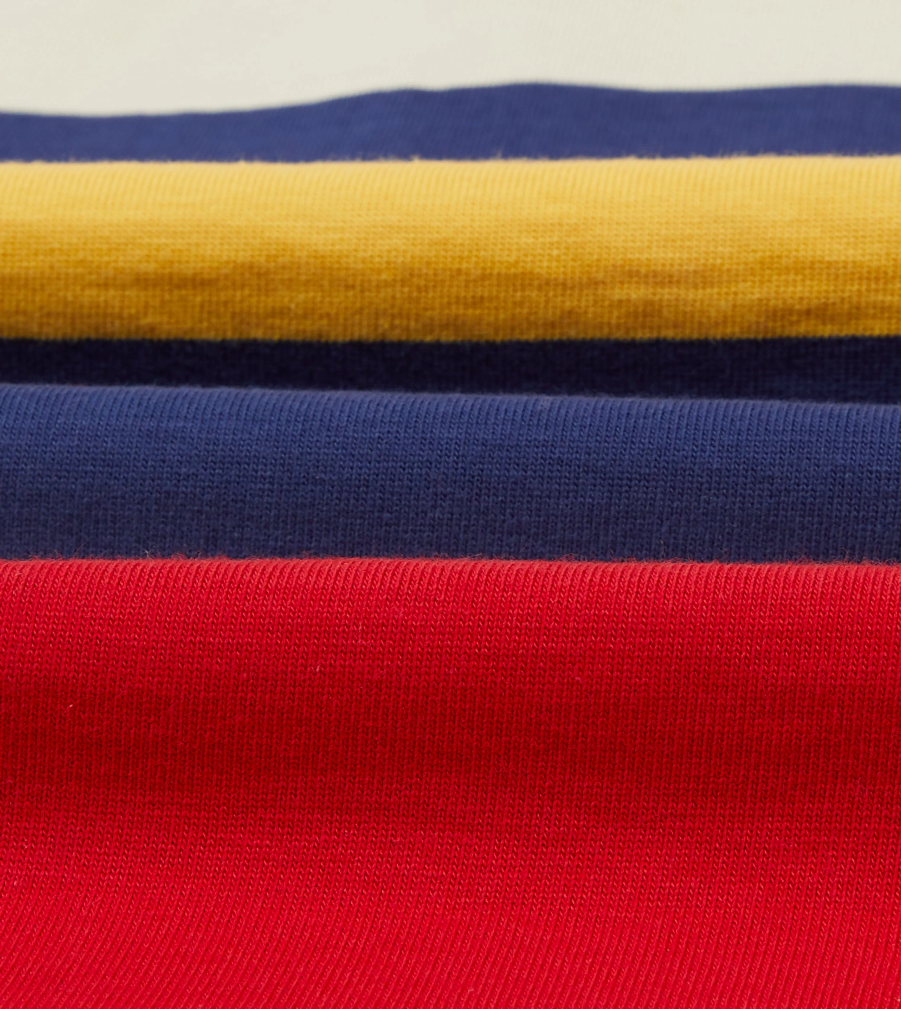 Red, Yellow and Navy Multi Stripe Cotton Rugby Shirt sold by Drake's London product image thumbnail 2