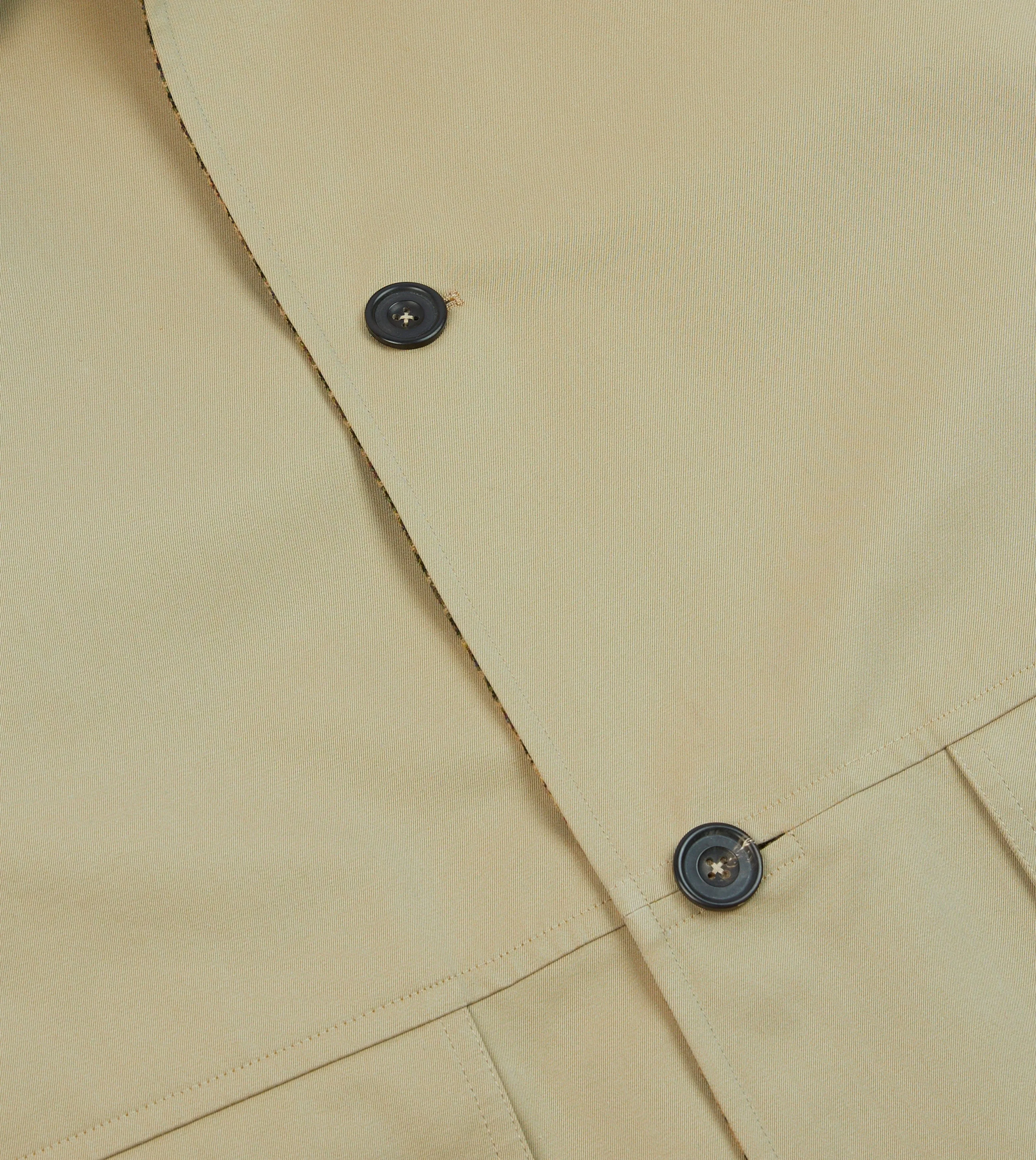 Beige Reversible Harris Tweed Cotton Raglan Mac sold by Drake's London product image thumbnail 5