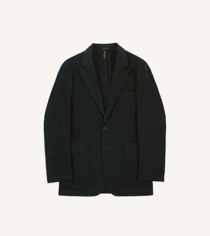 Drake's by A. Levine Black Cotton Games Blazer Mk. II sold by Drake's London