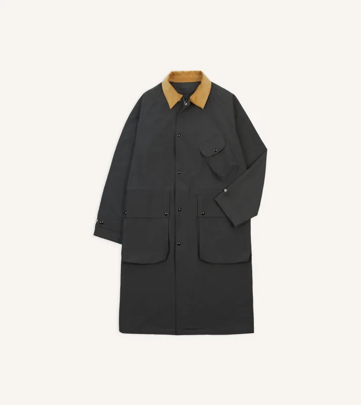 Drake's by A. Levine Charcoal Cotton-Nylon D-77 Parka sold by Drake's London