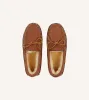Minnetonka Brown Sheepskin Lined Moose Slipper sold by Drake's London