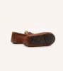 Minnetonka Brown Sheepskin Lined Moose Slipper sold by Drake's London