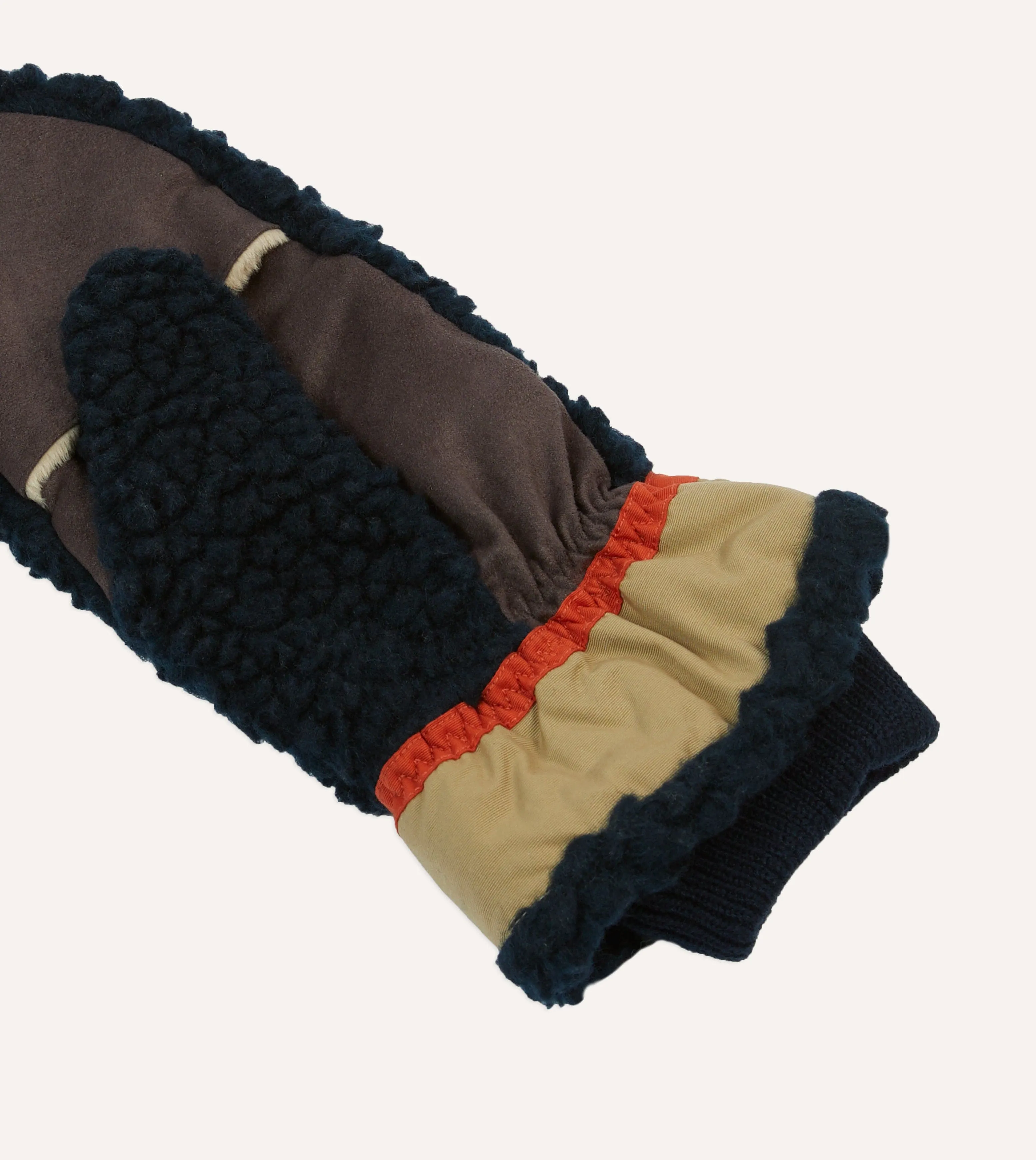 Elmer Navy Teddy Mitten sold by Drake's London product image thumbnail 3