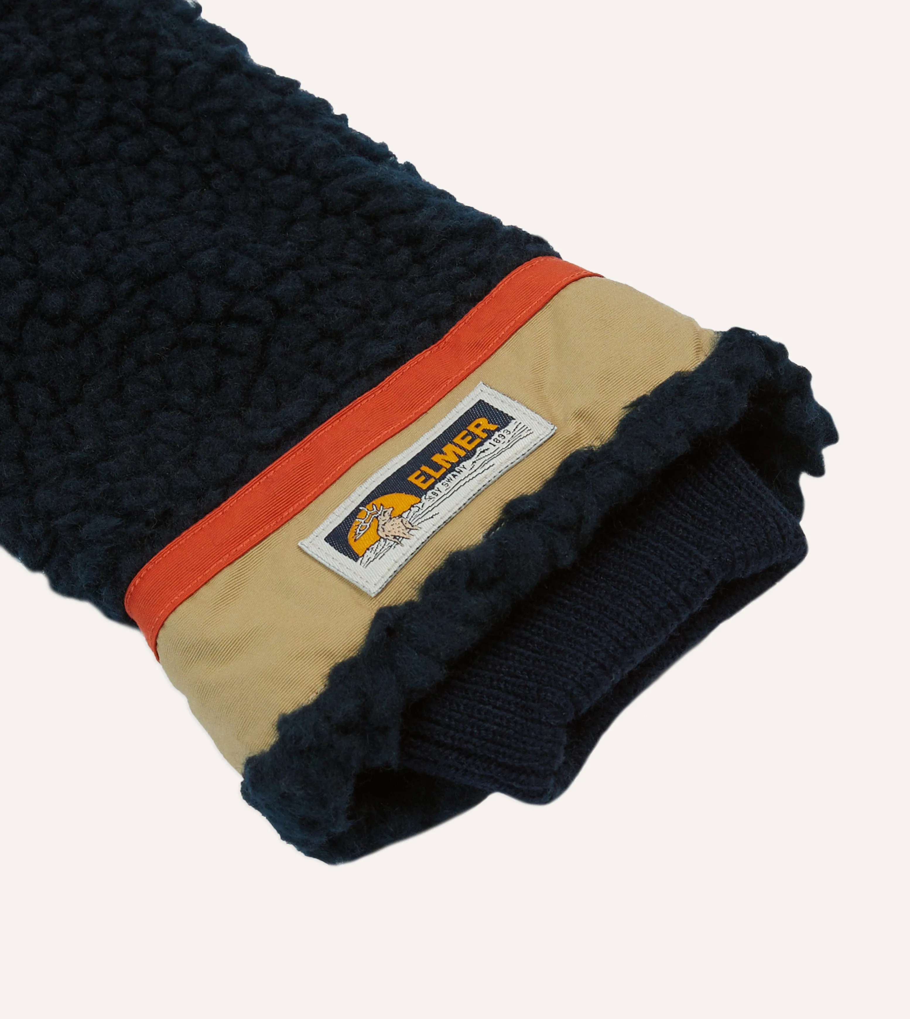 Elmer Navy Teddy Mitten sold by Drake's London product image thumbnail 2