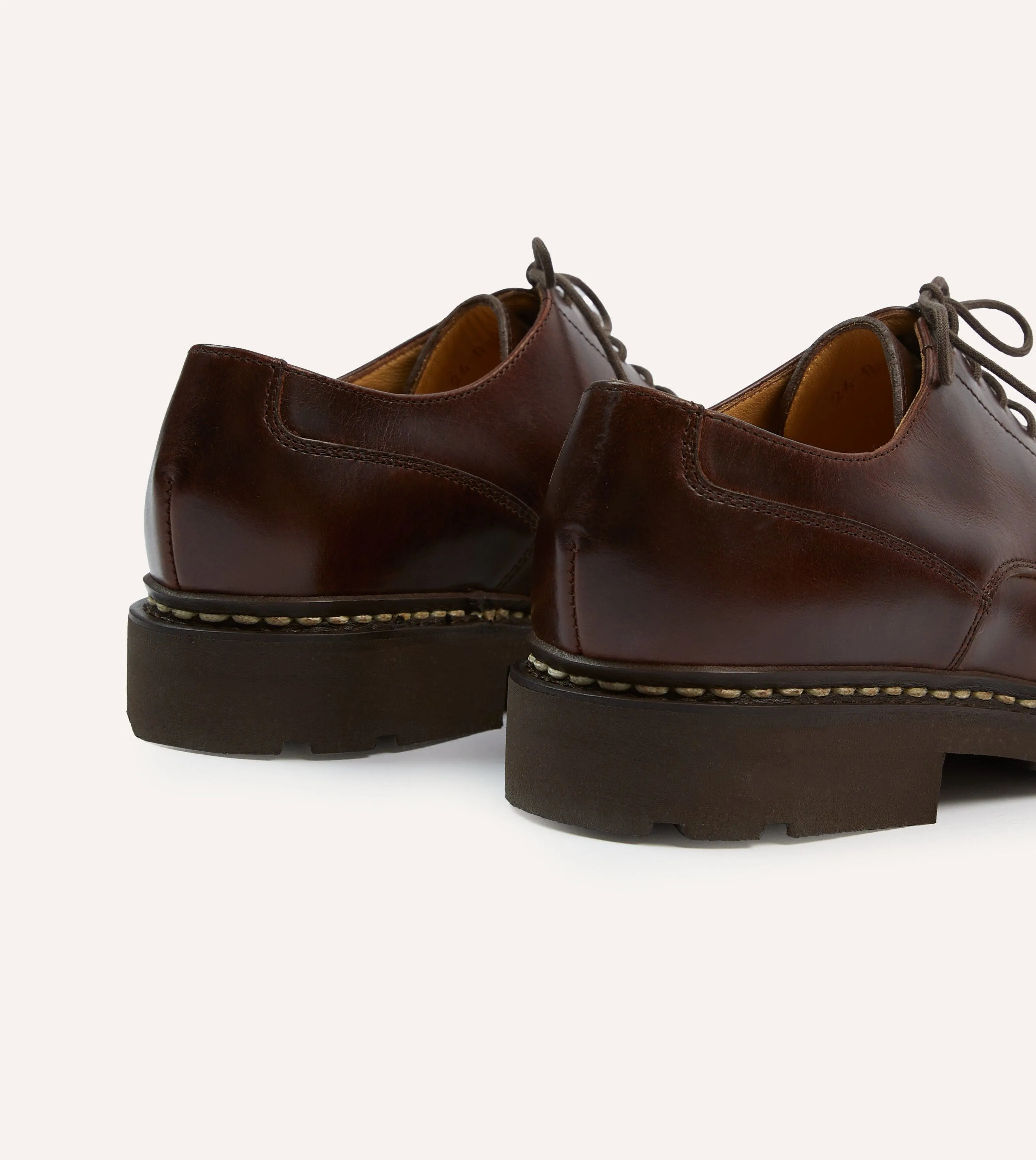 Paraboot Villandry Brown Calf Leather Derby Shoe sold by Drake's London product image thumbnail 5