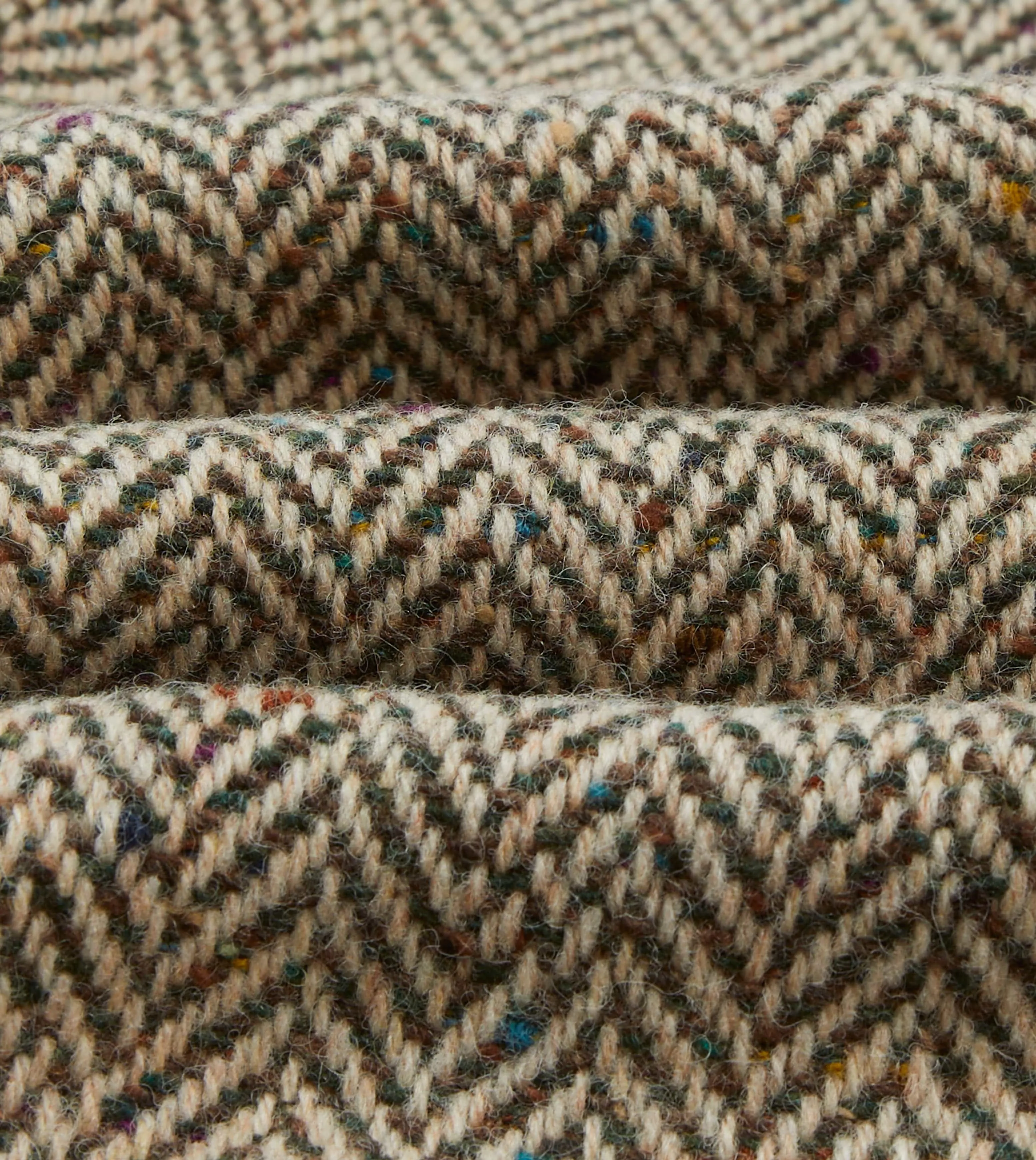 Taupe Herringbone Flecked Wool Raglan Coat sold by Drake's London product image thumbnail 2