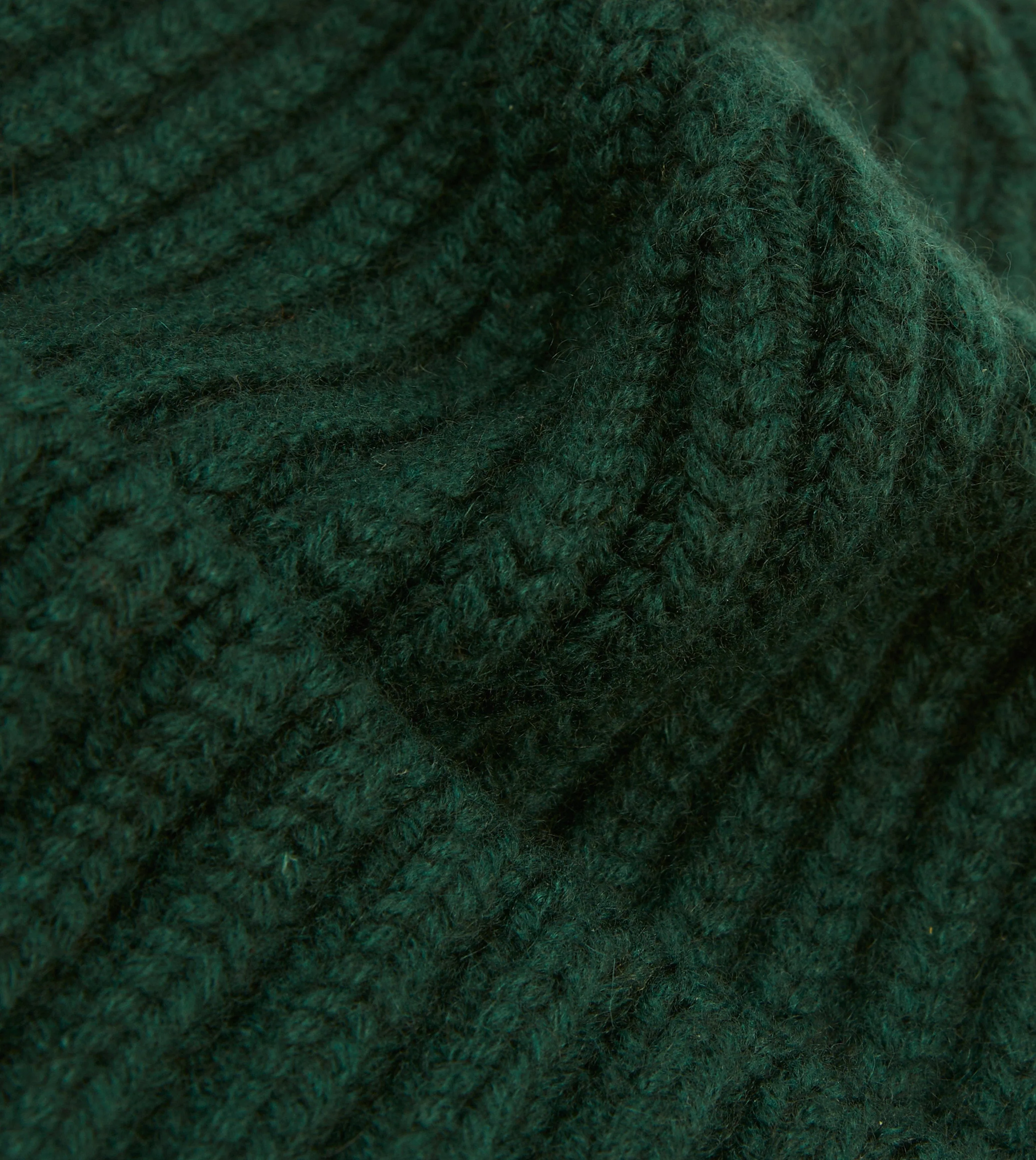 Forest Green Cashmere Ribbed Knit Cap sold by Drake's London product image thumbnail 2