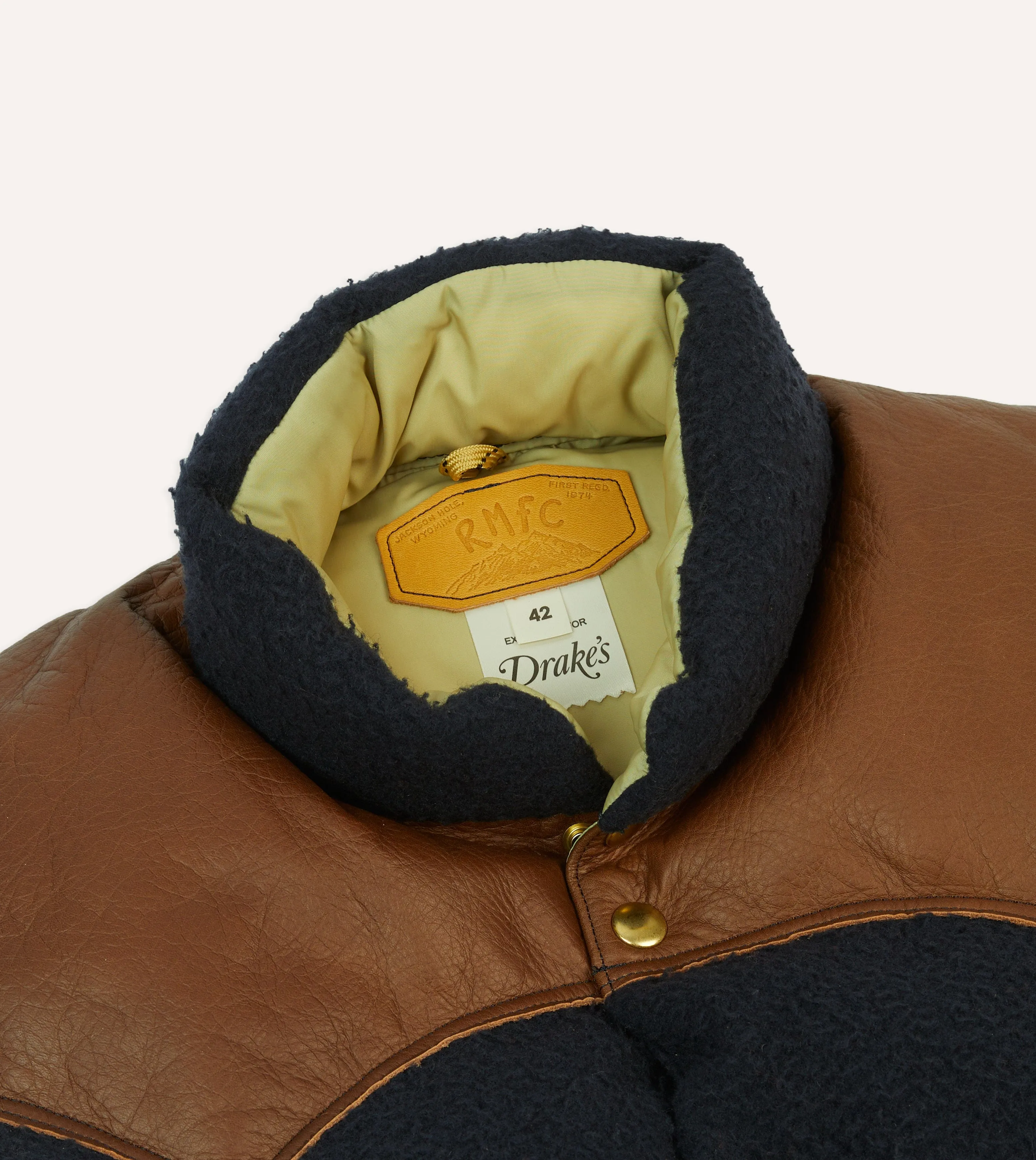 Rocky Mountain Featherbed for Drake's Navy Casentino Wool Christy Down Vest sold by Drake's London product image thumbnail 3