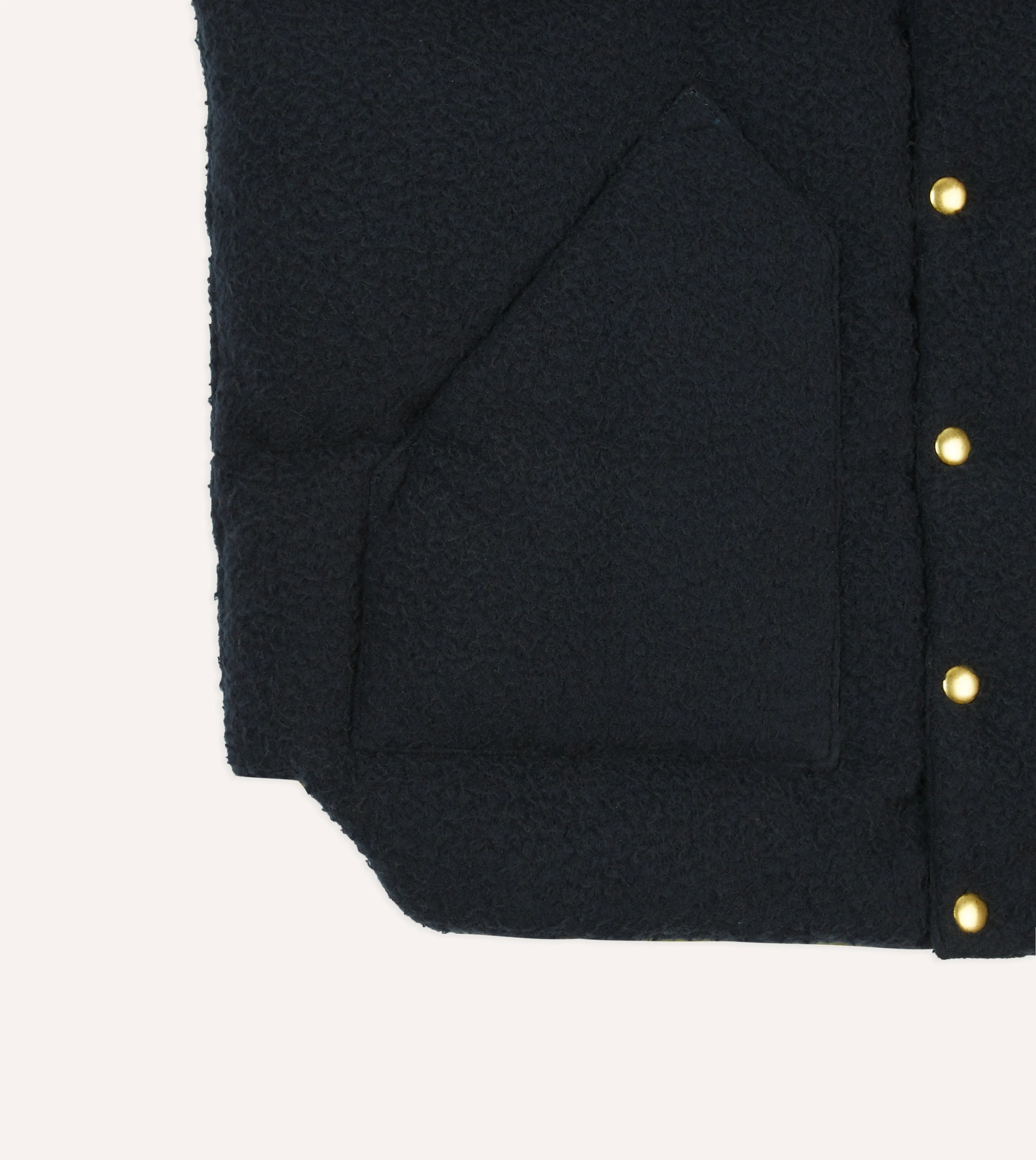 Rocky Mountain Featherbed for Drake's Navy Casentino Wool Christy Down Vest sold by Drake's London product image thumbnail 5