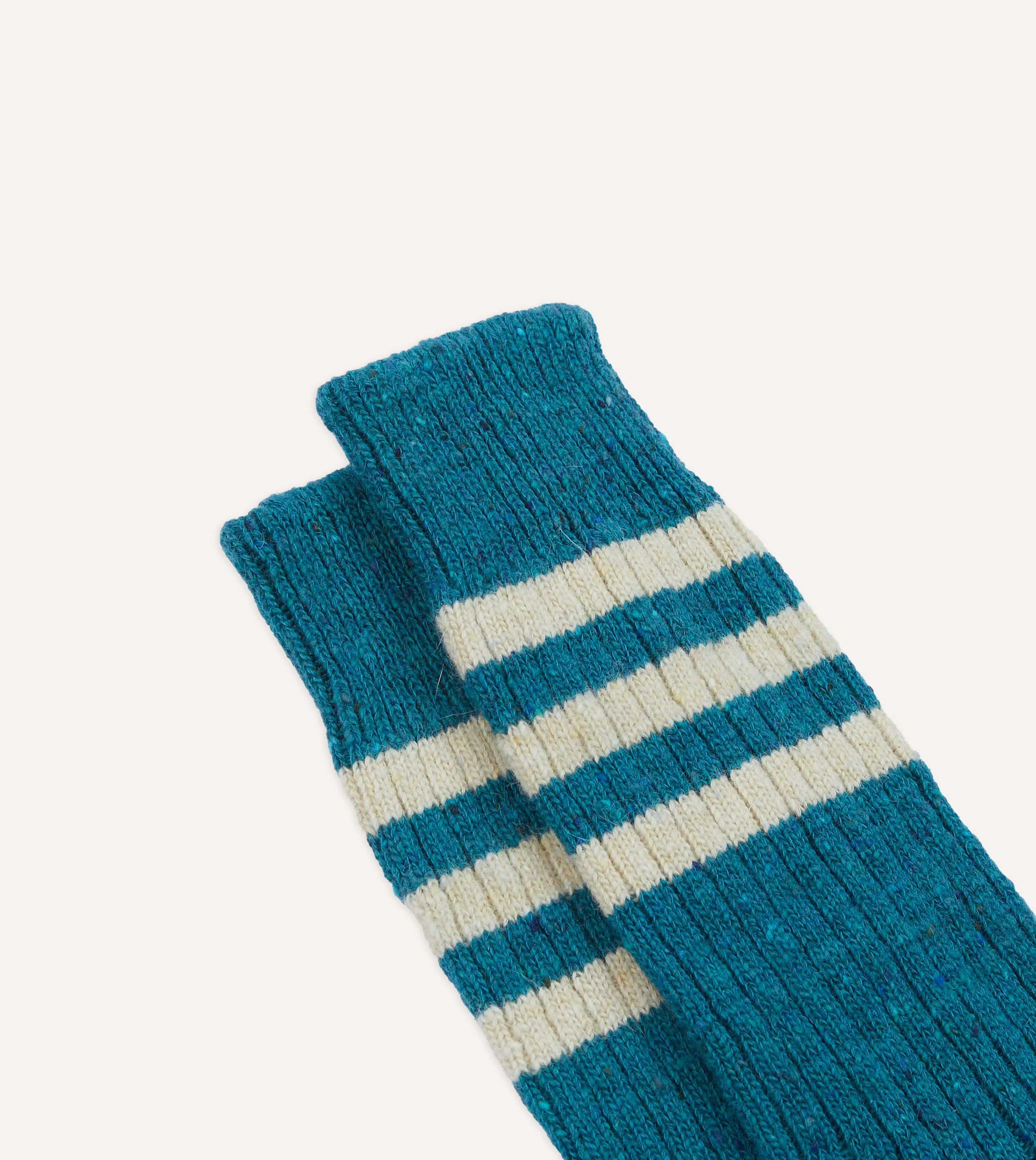 Blue Striped Donegal Wool Socks sold by Drake's London product image thumbnail 3