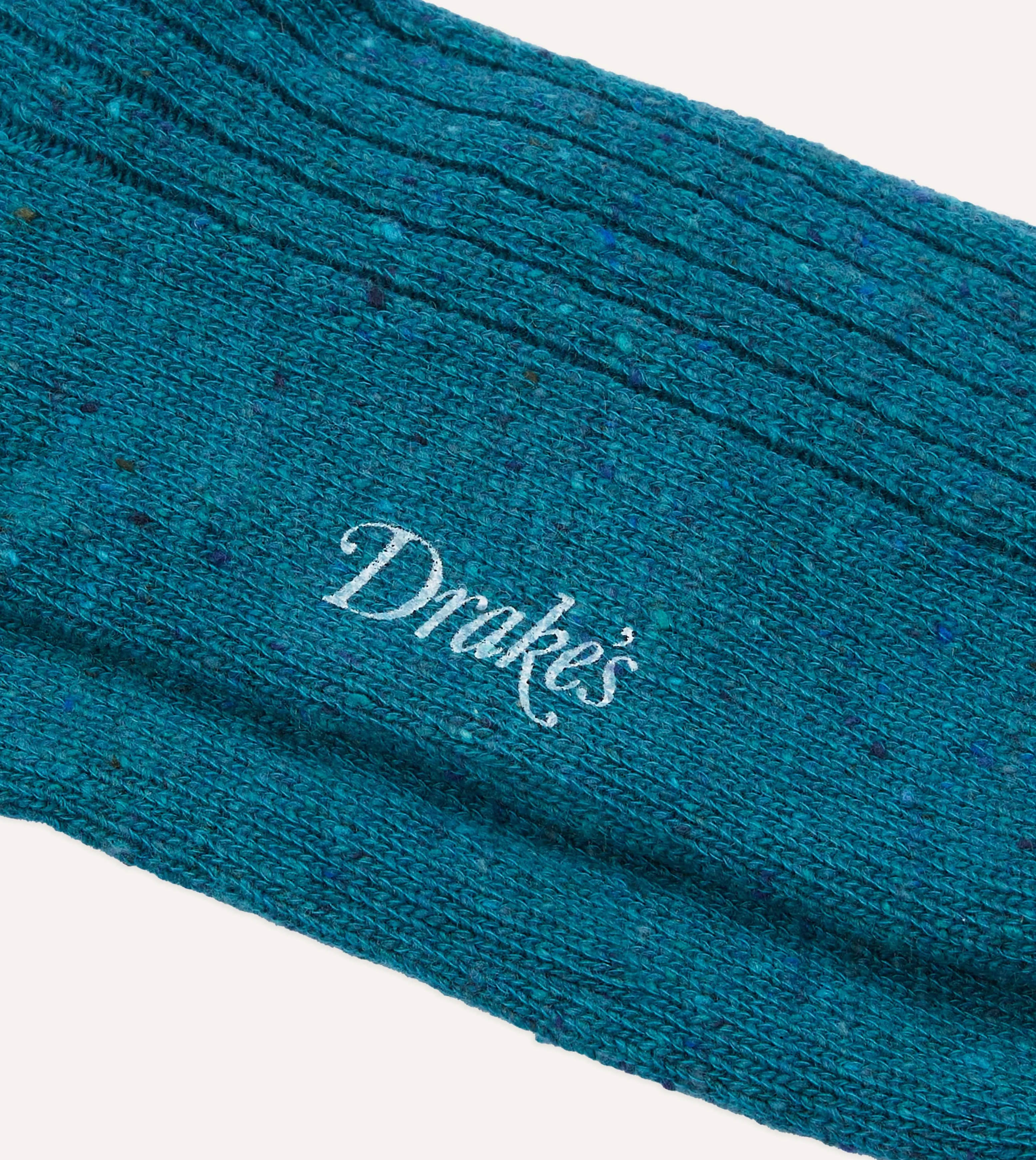 Blue Striped Donegal Wool Socks sold by Drake's London product image thumbnail 2