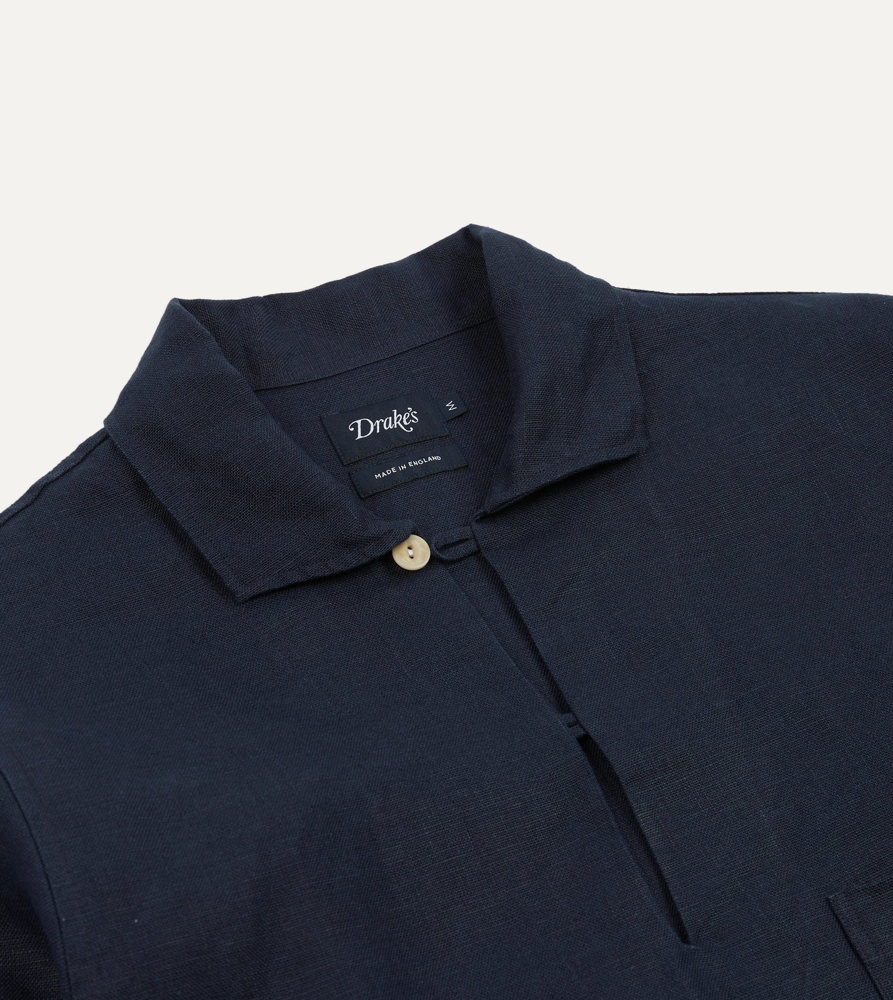Navy Irish Linen Smock sold by Drake's London product image thumbnail 3
