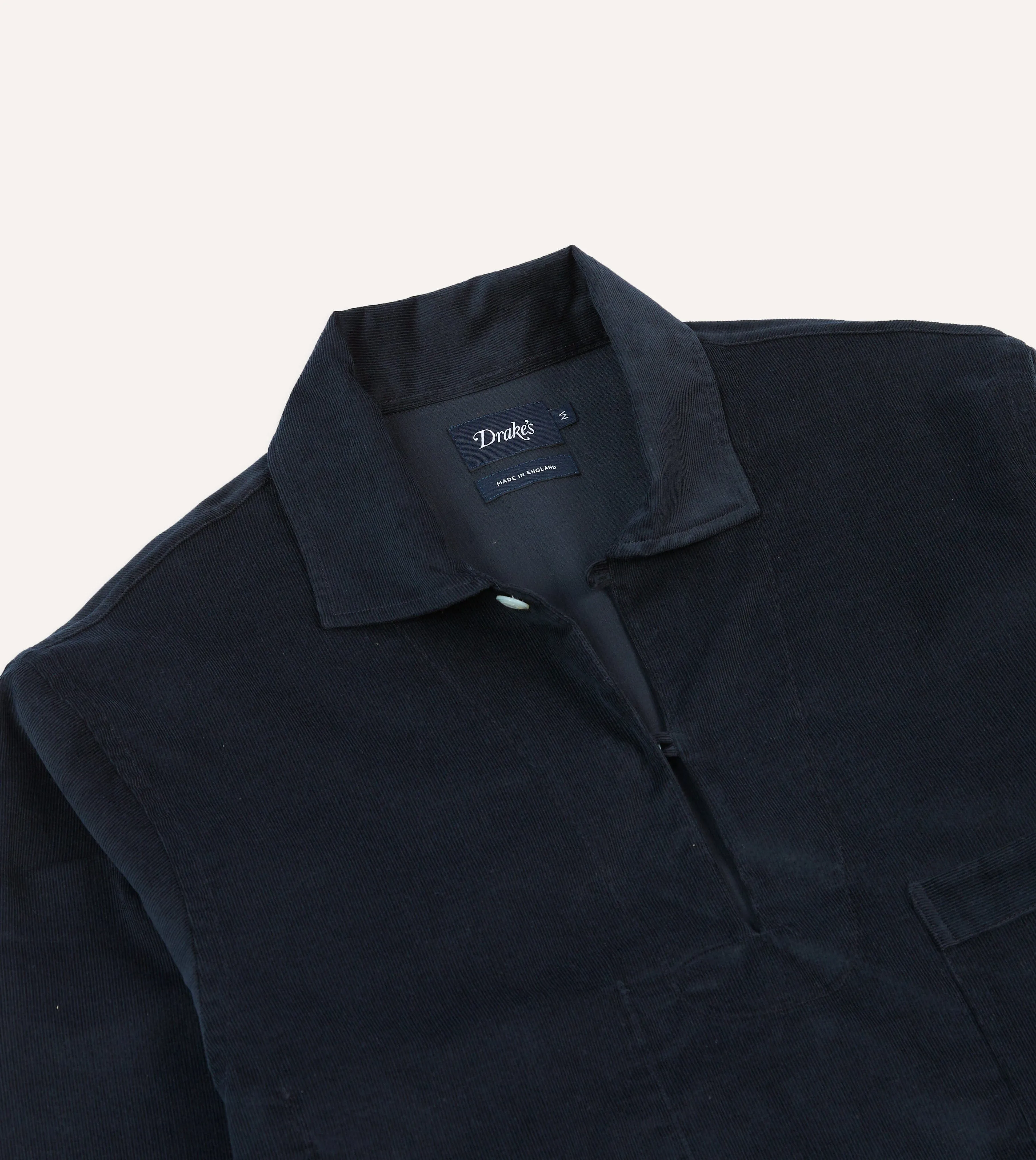 Navy Needlecord Smock sold by Drake's London product image thumbnail 3