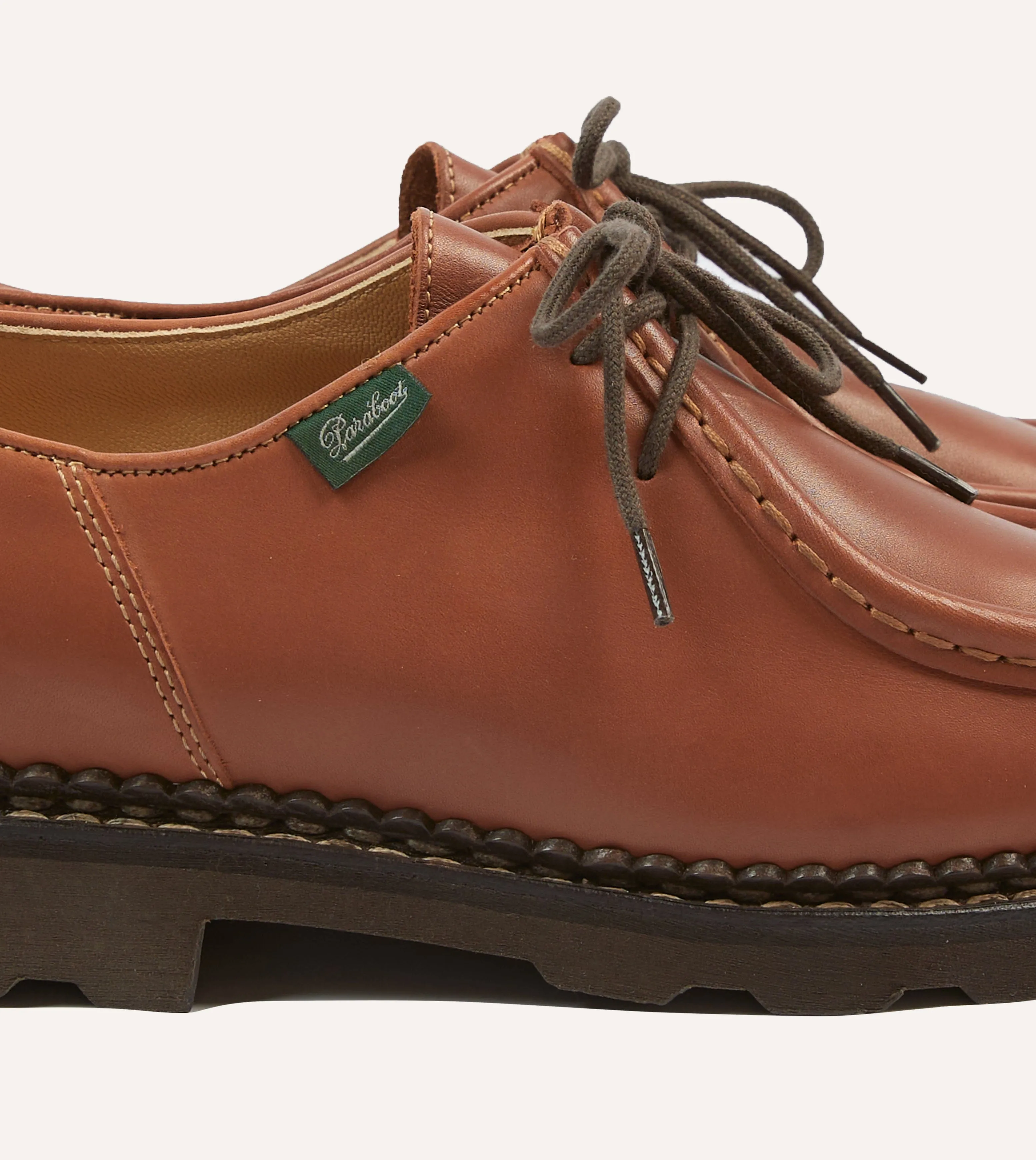 Paraboot for Drake's Michael Fawn Calf Leather Derby Shoe sold by Drake's London product image thumbnail 3