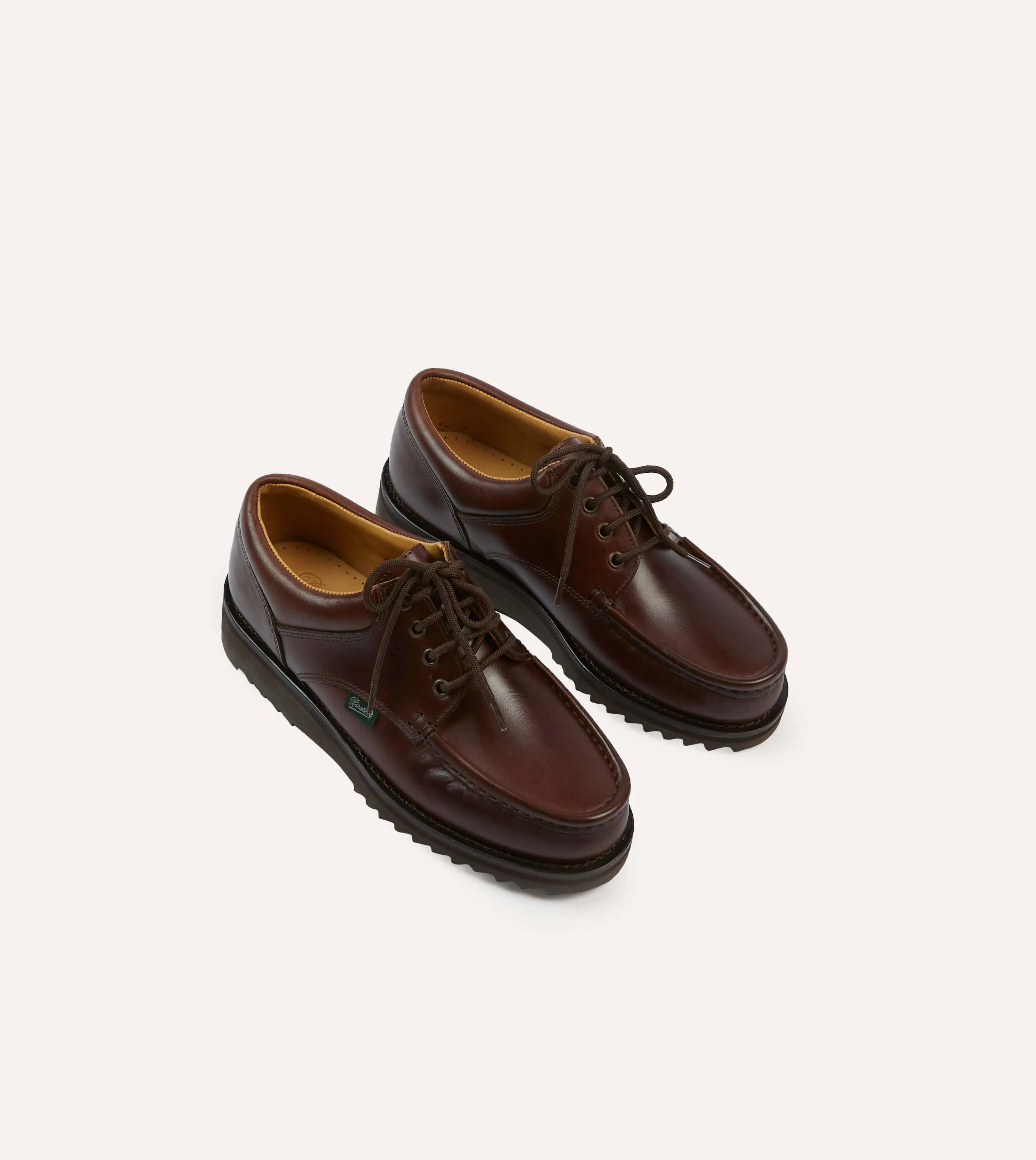 Paraboot Thiers Brown Calf Leather Derby Shoe sold by Drake's London