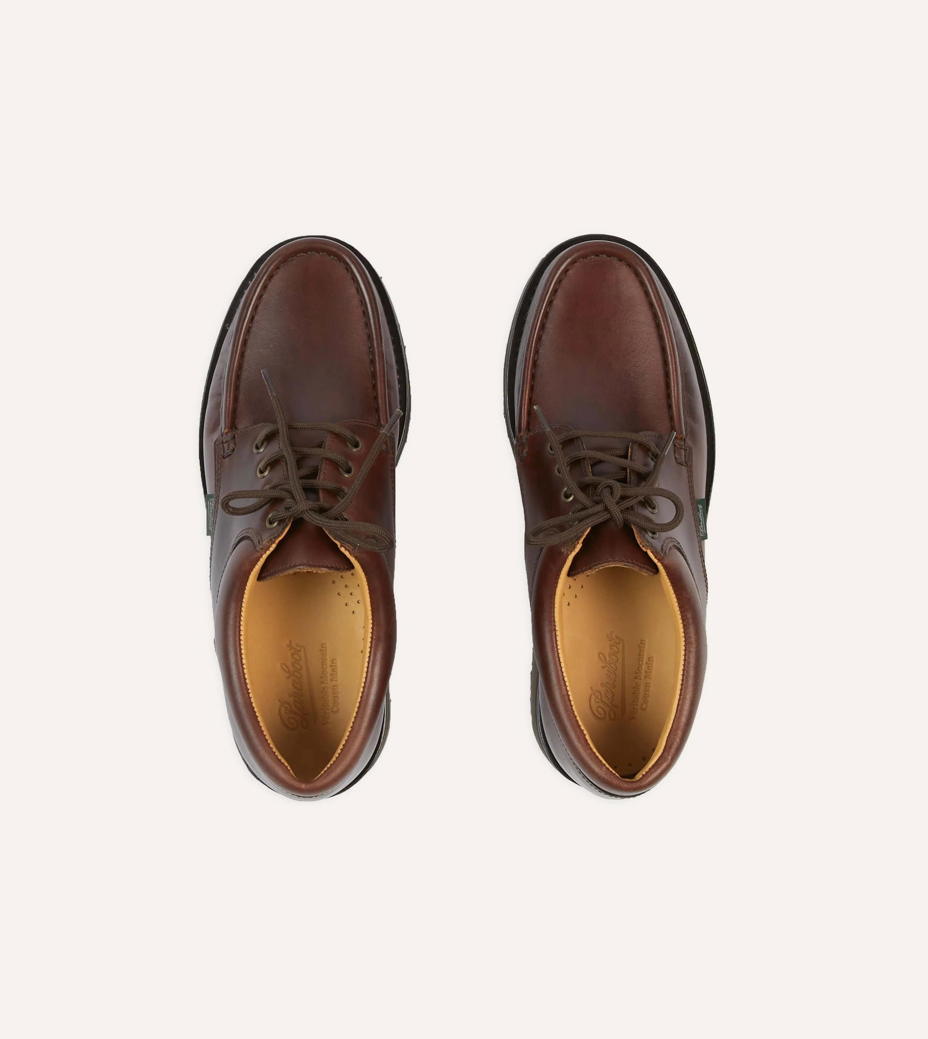 Paraboot Thiers Brown Calf Leather Derby Shoe sold by Drake's London product image thumbnail 4