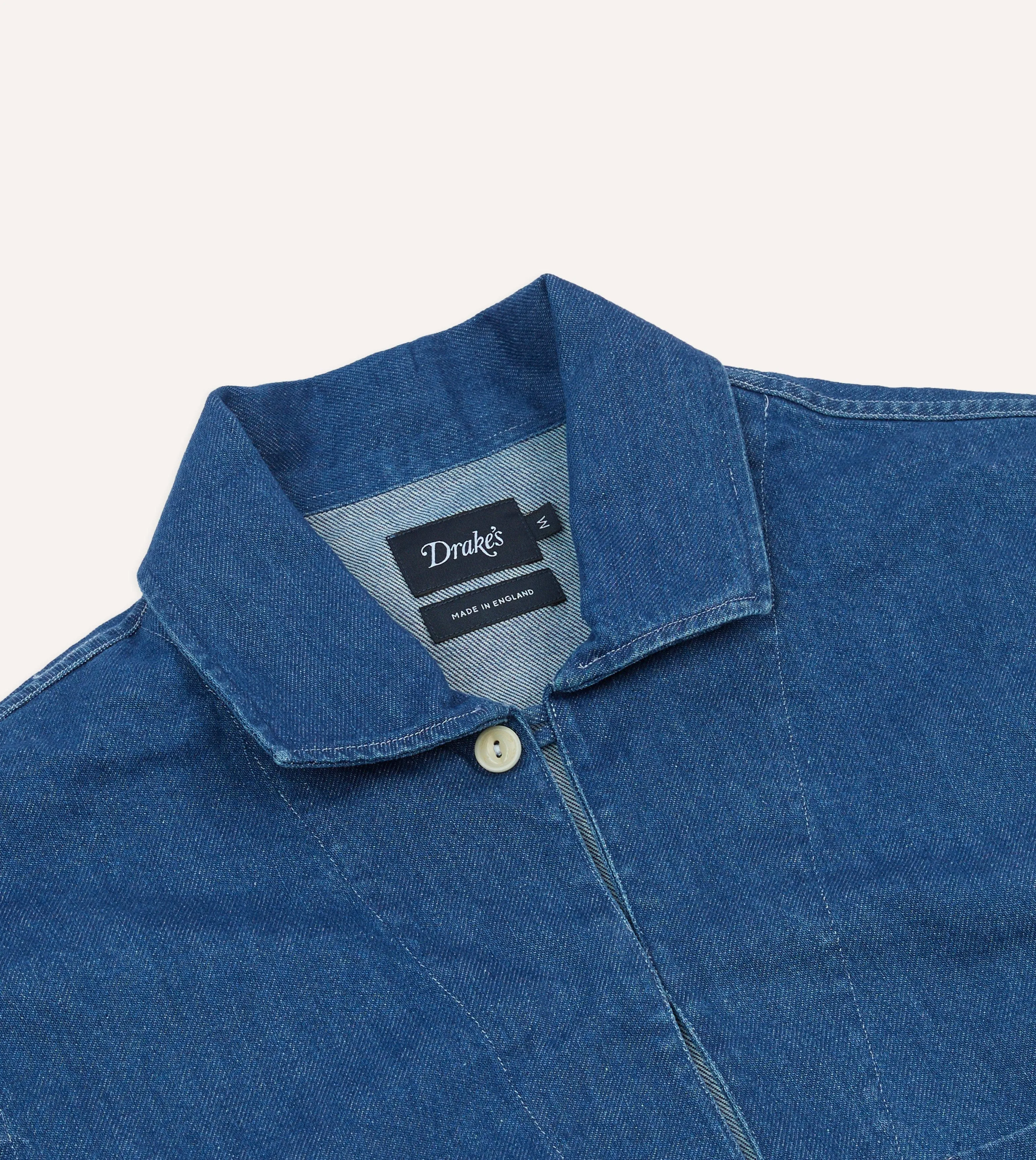 Stone Wash Denim Smock sold by Drake's London product image thumbnail 3
