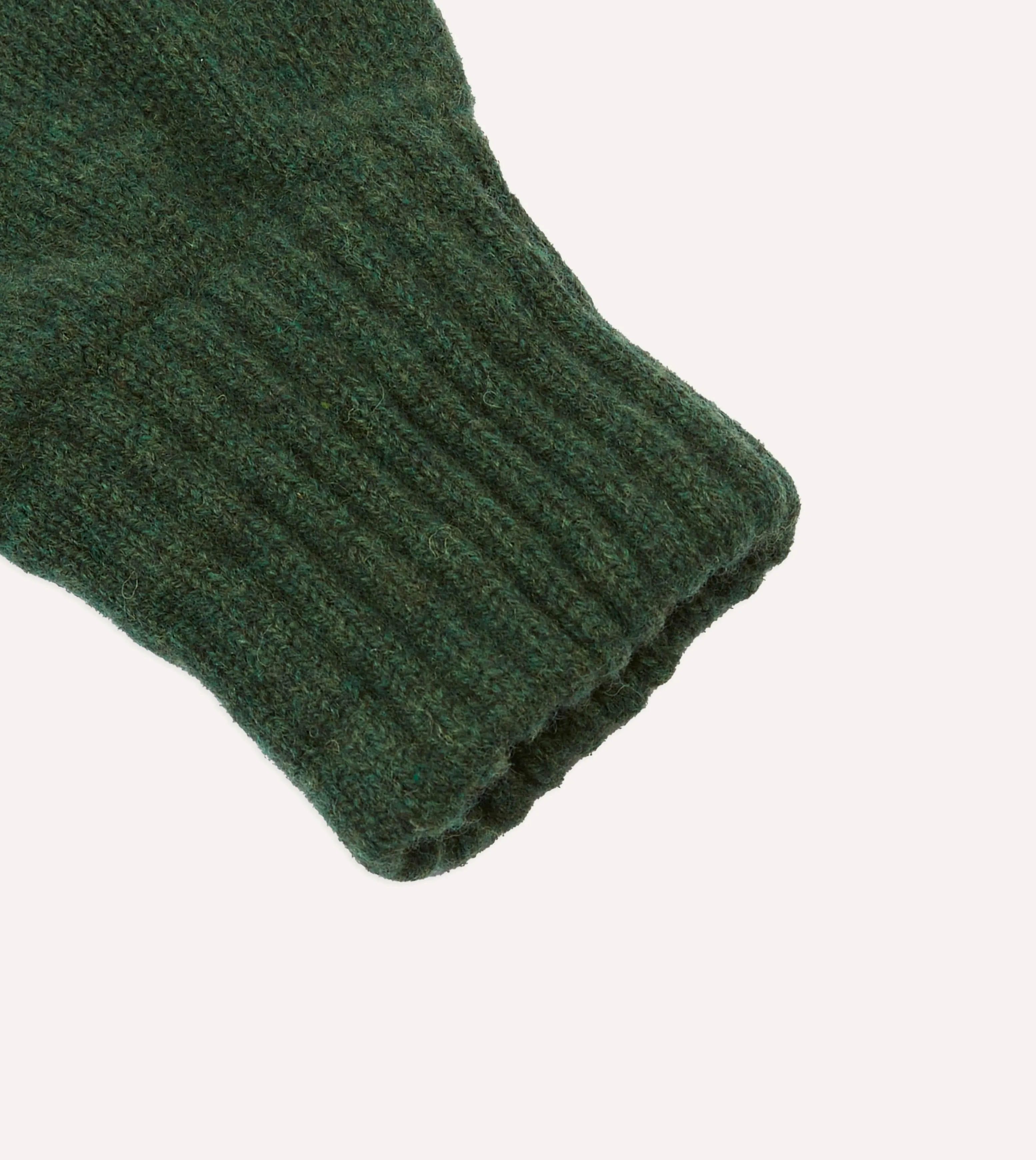 Green Lambswool Knitted Gloves sold by Drake's London product image thumbnail 2