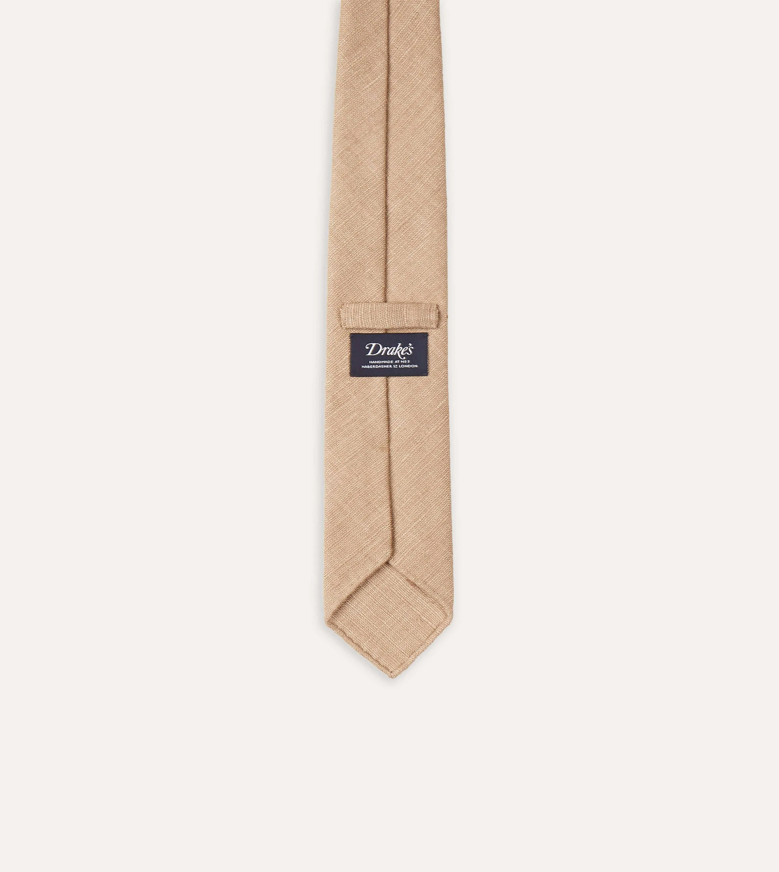 Sand Tussah Hand Rolled Silk Tie sold by Drake's London product image thumbnail 5