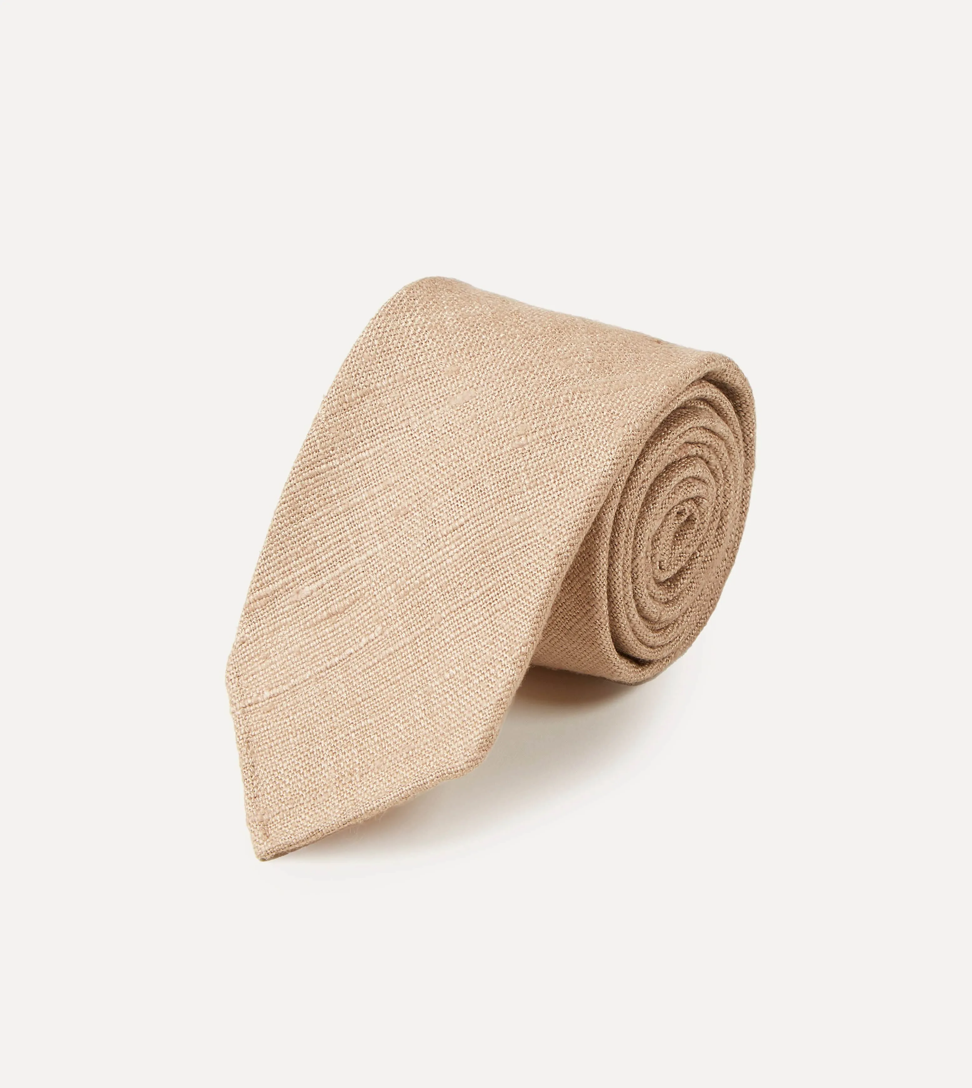 Sand Tussah Hand Rolled Silk Tie sold by Drake's London product image thumbnail 2