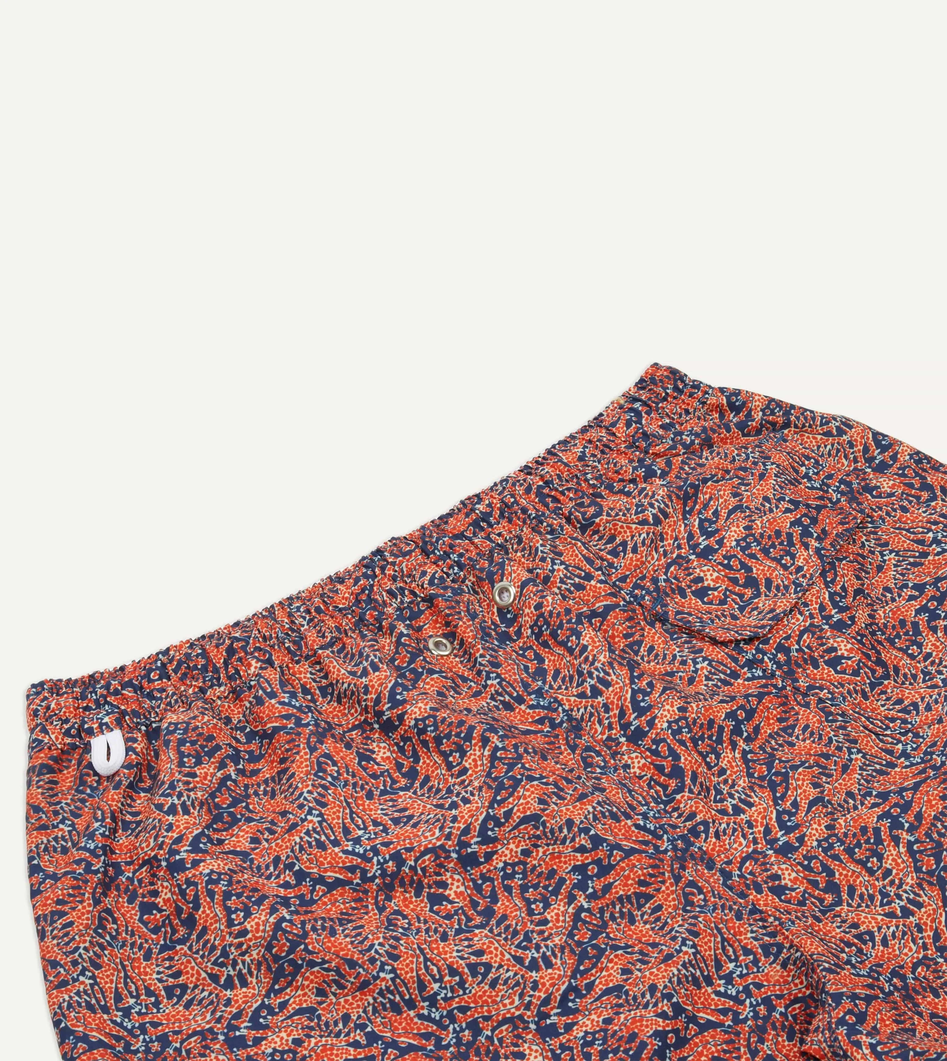 Giraffe Print Nylon Drawstring Swim Shorts sold by Drake's London product image thumbnail 4