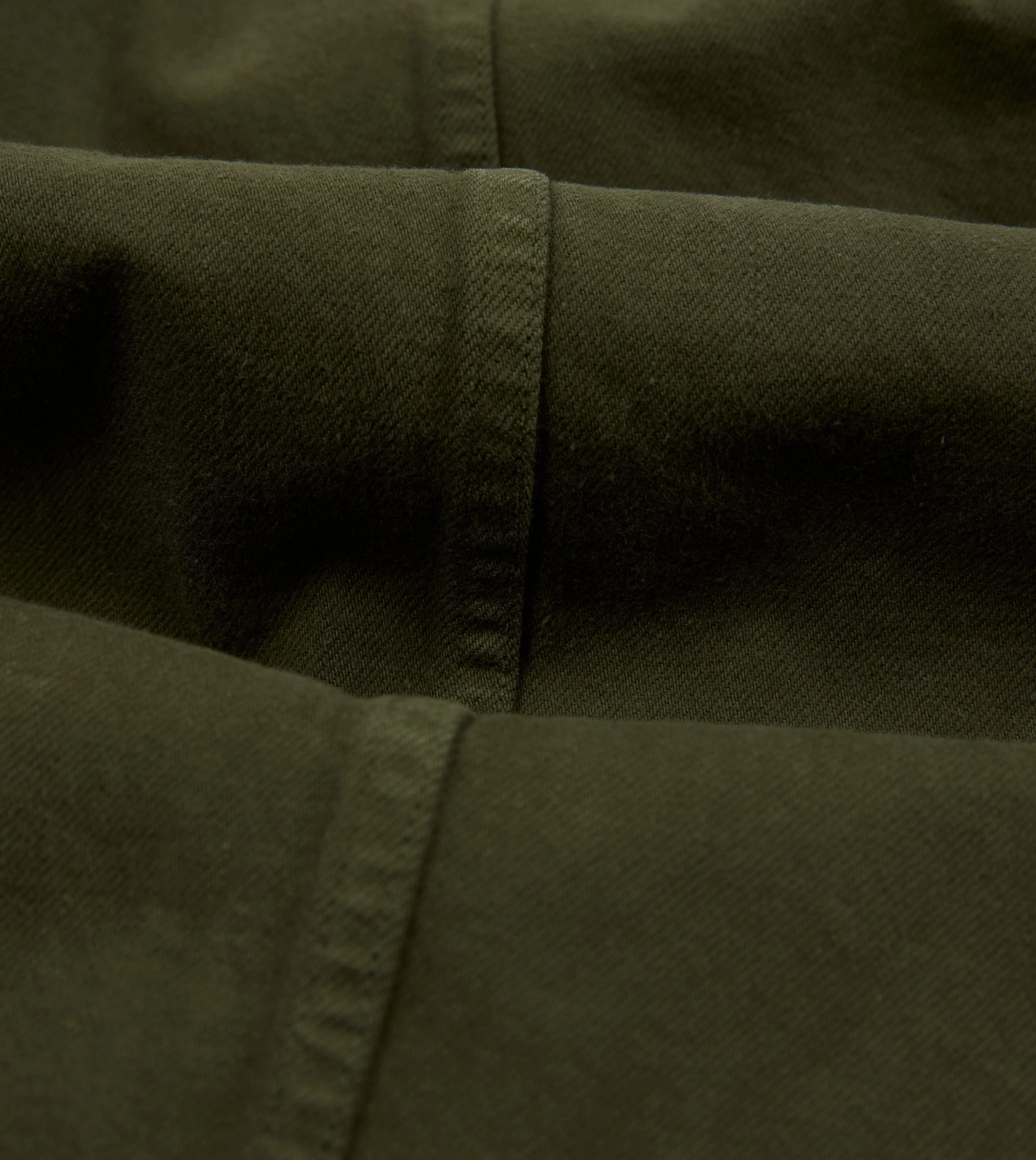 Green Heavy Twill Cotton Five-Pocket Chore Jacket sold by Drake's London product image thumbnail 2